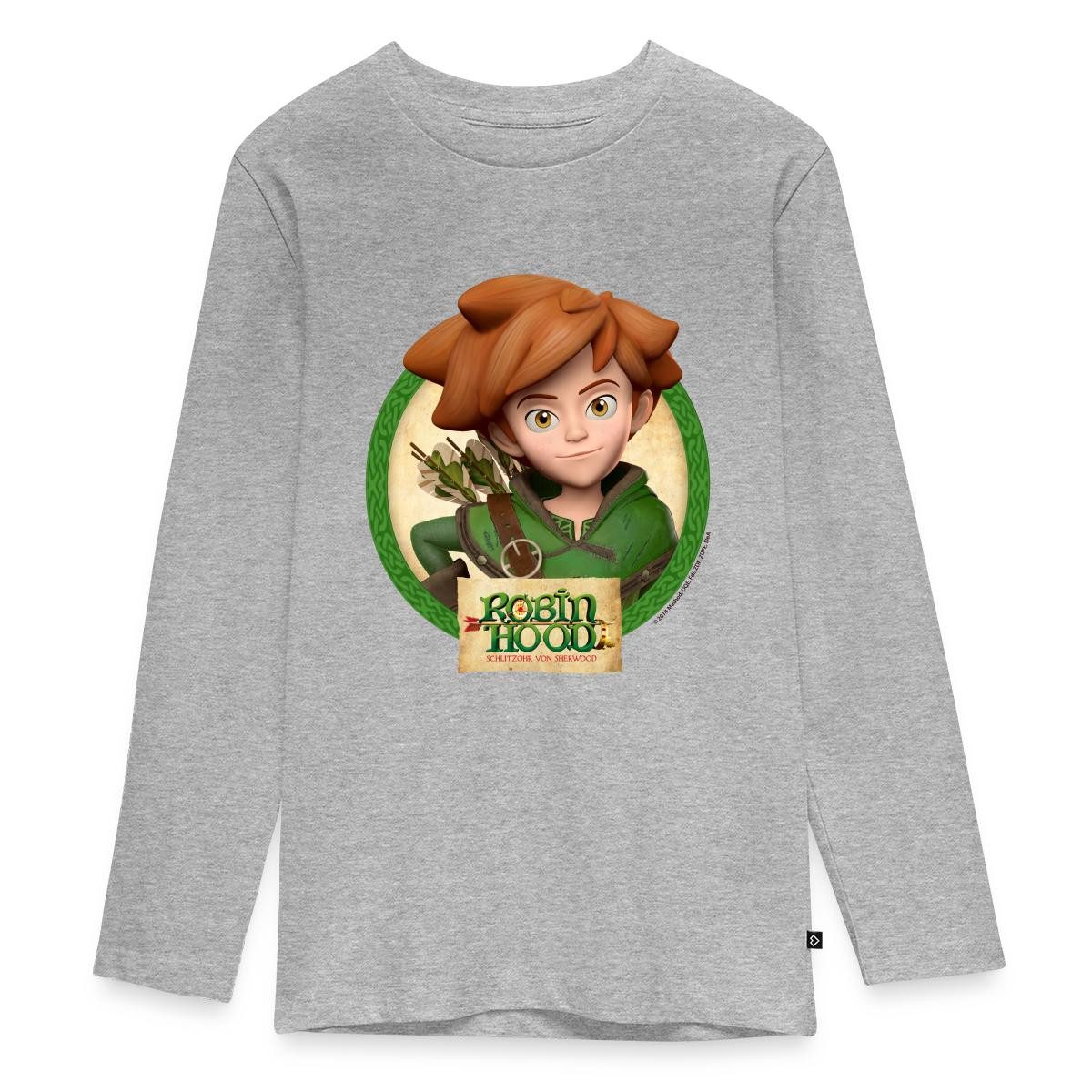 T-Shirt Robin Hood Schlitzohr Von Sherwood Porträt Teenager Premium Langarmshi