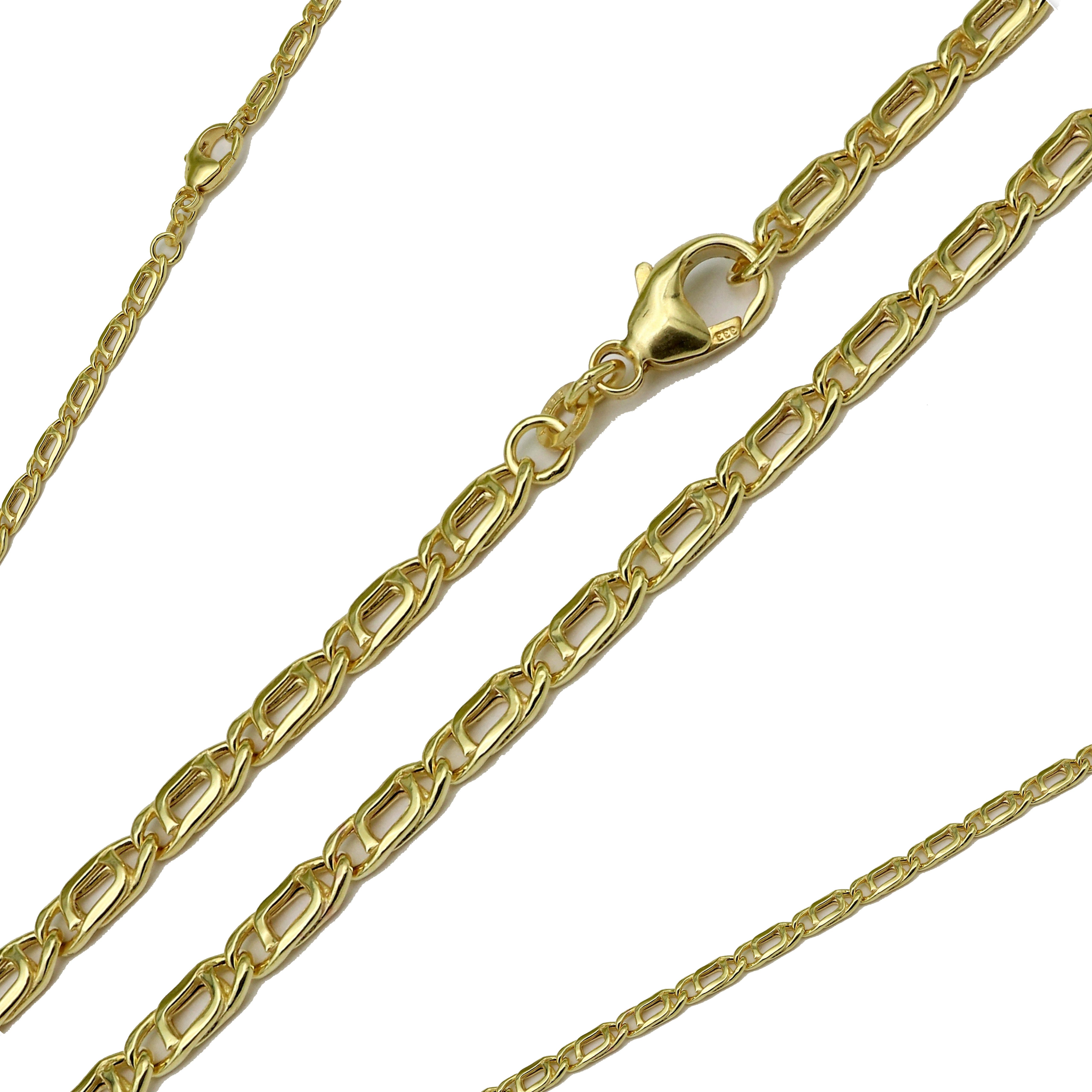 Collier Tigerauge 333 8K Gold 3,50mm 45 - 50cm hochwertige edle Halskette