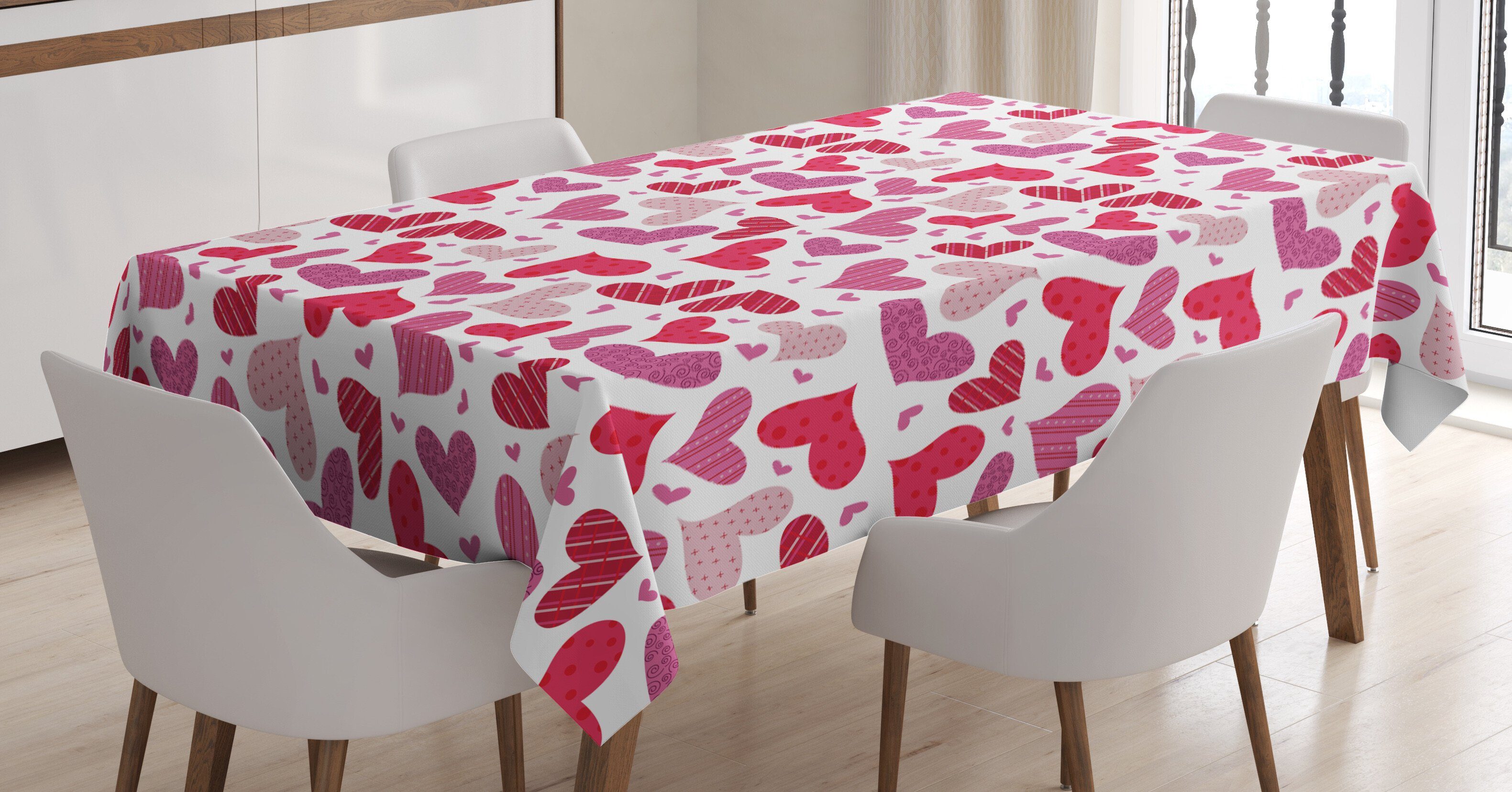 Für Farben, Valentines Farbfest geeignet Abakuhaus Tischdecke den Zuneigung Bereich Klare Außen Waschbar