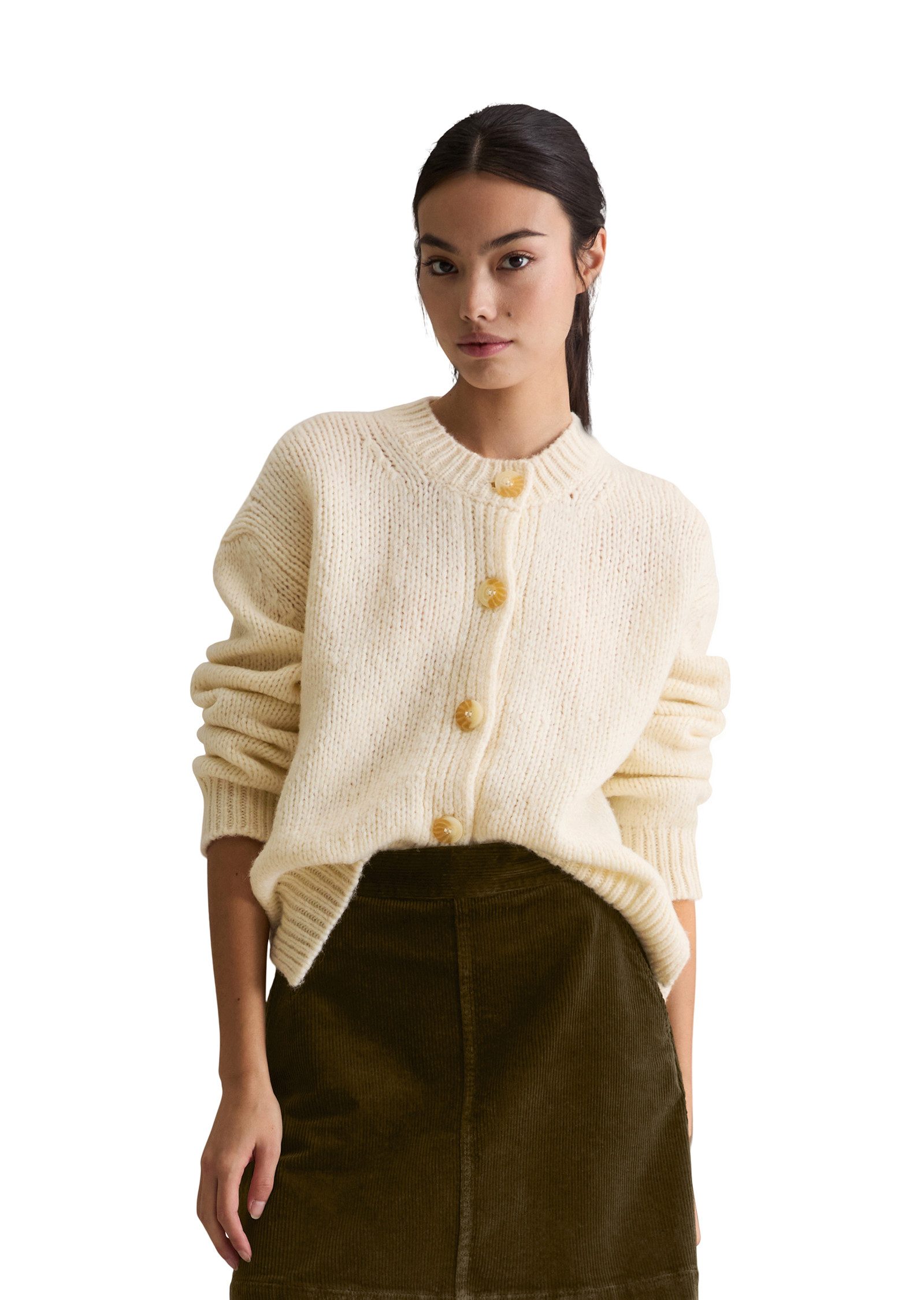 Marc O'Polo DENIM Cardigan relaxed aus kuschligem Schurwolle-Alpakawolle-Mi günstig online kaufen