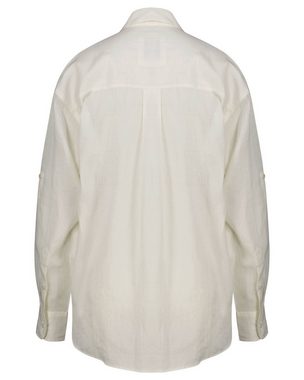 BOSS Klassische Bluse Damen Hemdbluse BOSTIK aus Ramie (1-tlg)