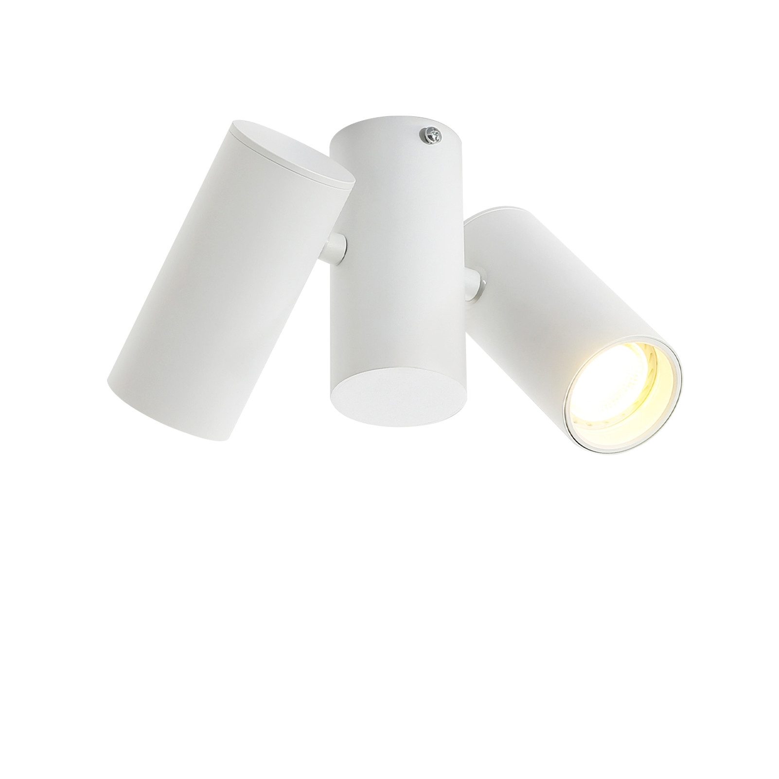 ZMH Deckenstrahler 2 Flammig Schwarz/Weiß Deckenlampe GU10 Modern für Wohnzimmer Flur, Einfach zu Installieren, ohne Leuchtmittel, Schwenkbar 180° Innen Deckenleuchte für Schlafzimmer Küche