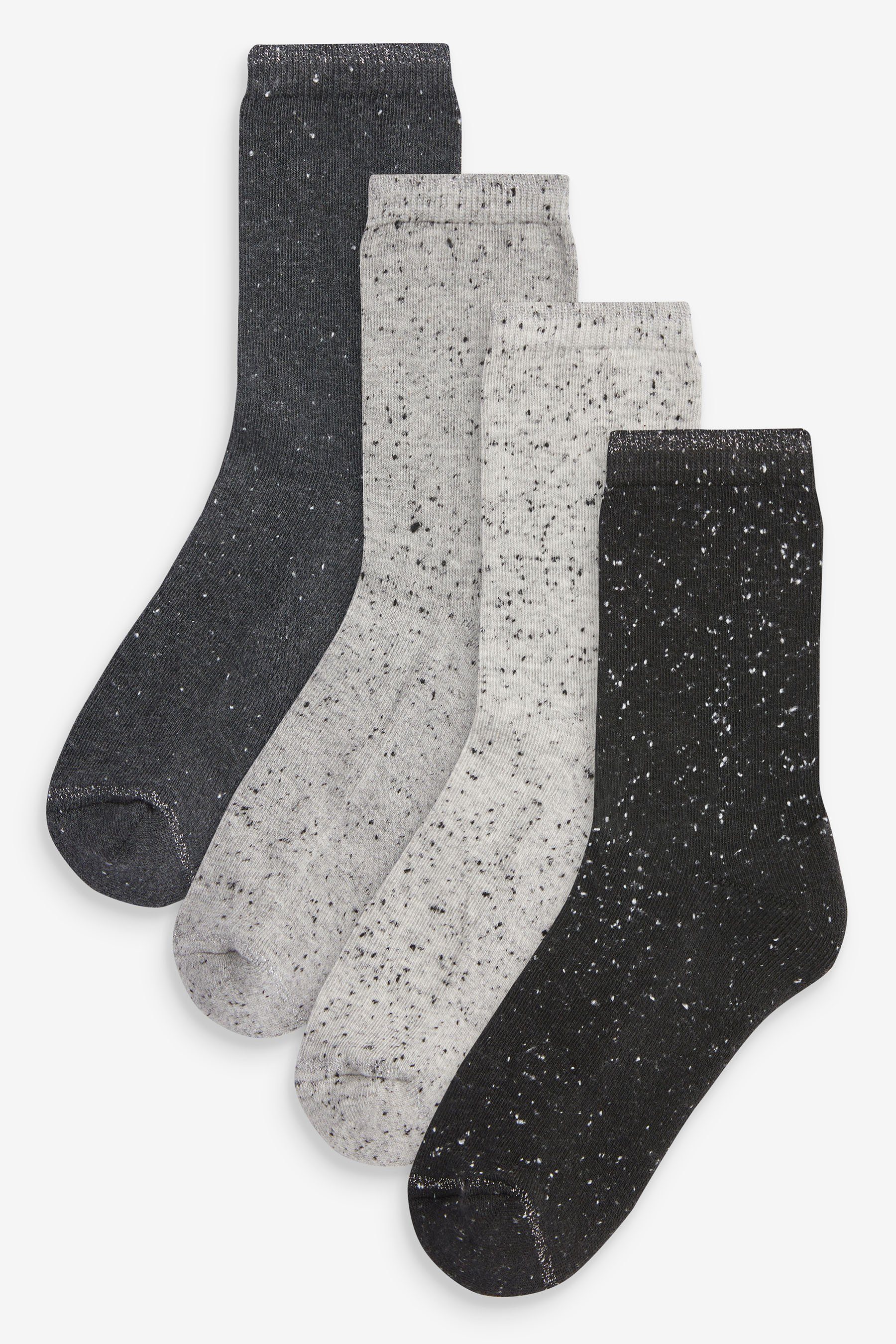 Next Kurzsocken Genoppte Socken mit gepolsterter Sohle, 4er-Pack (4-Paar) Monochrome