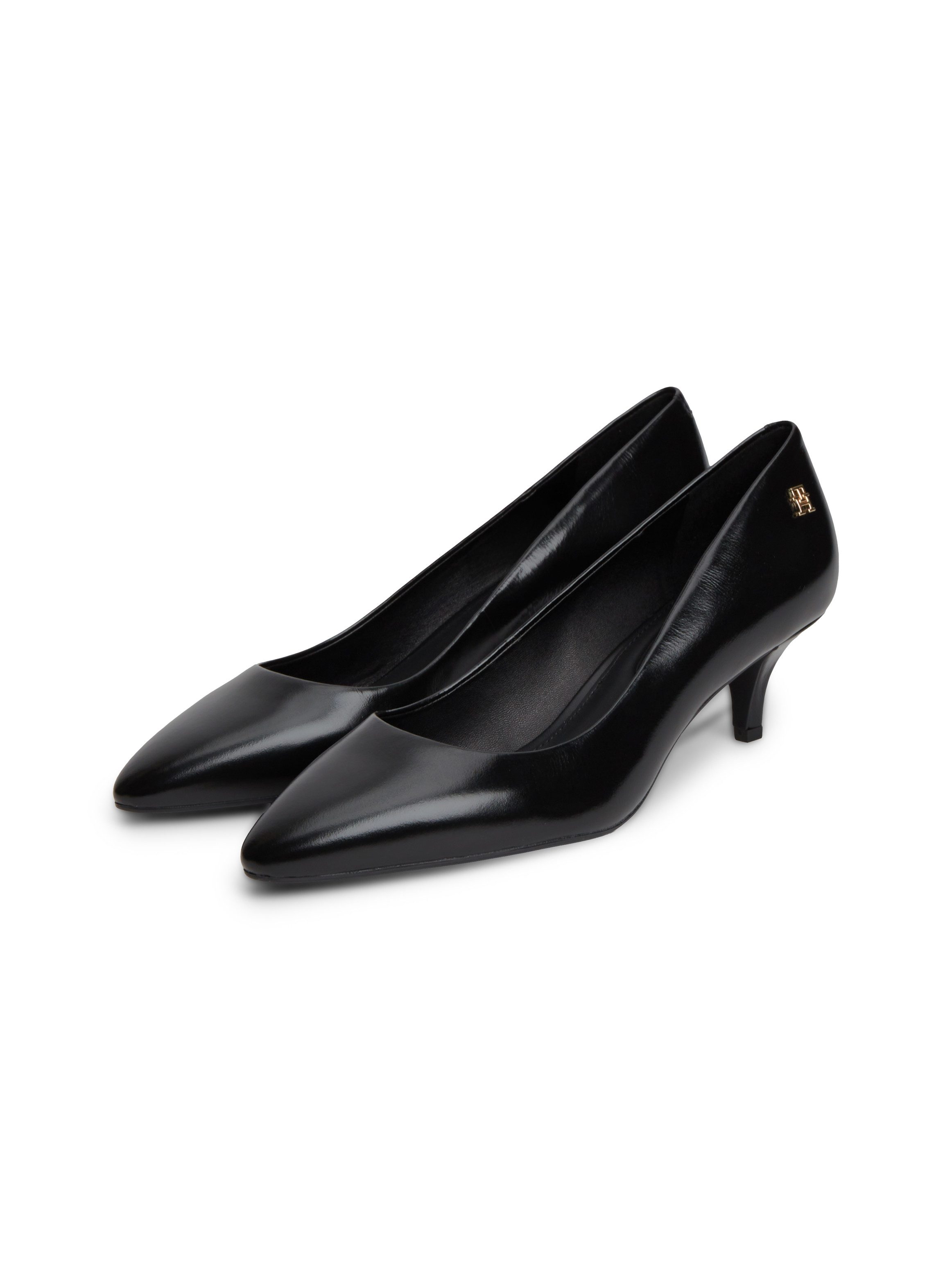 Tommy Hilfiger KITTEN HEEL COURT LEATHER SHOE Pumps Stilettoabsatz, Abendschuh in spitzer Form