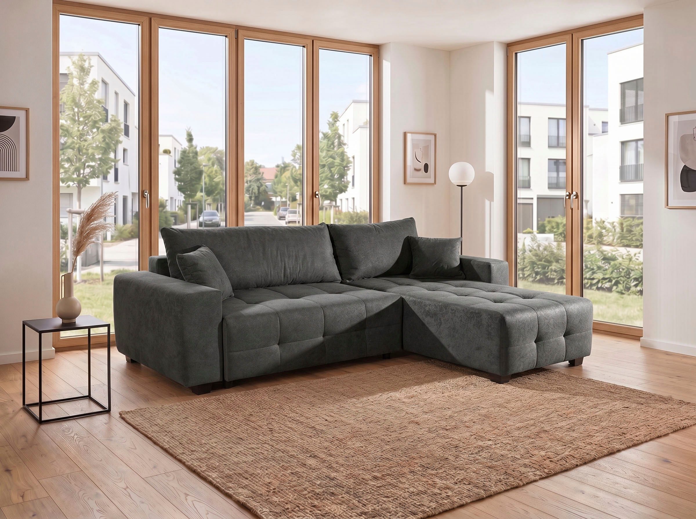 OTTO home Ecksofa Bella Couch L-Form, B: 234 cm - OTTO. Verlässliche Qualität., optional Schlaffunktion & Bettkasten, mit Zierkissen