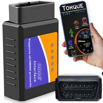 Retoo OBD2-Diagnosegerät OBD2 ELM327 Bluetooth V 2.1 Adapter Android Windows KFZ Diagnose Auto, OBD2-Schnittstelle, Diagnosetester OBD2 ULME 327, Umfangreiche Diagnosemöglichkeiten, Lesen und Löschen OBD-II-Fehlern