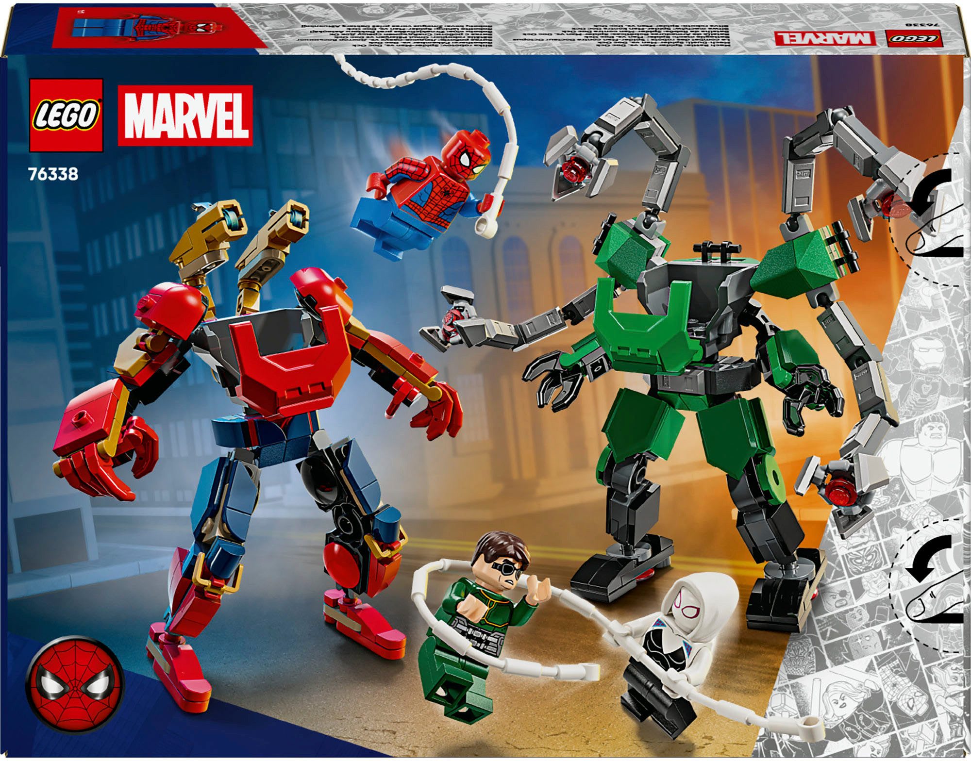 LEGO® Mech-Duell: Spider-Man vs. Doc Ock (76338), LEGO Super Heroes Konstruktionsspielsteine, (315 St), Made in Europe