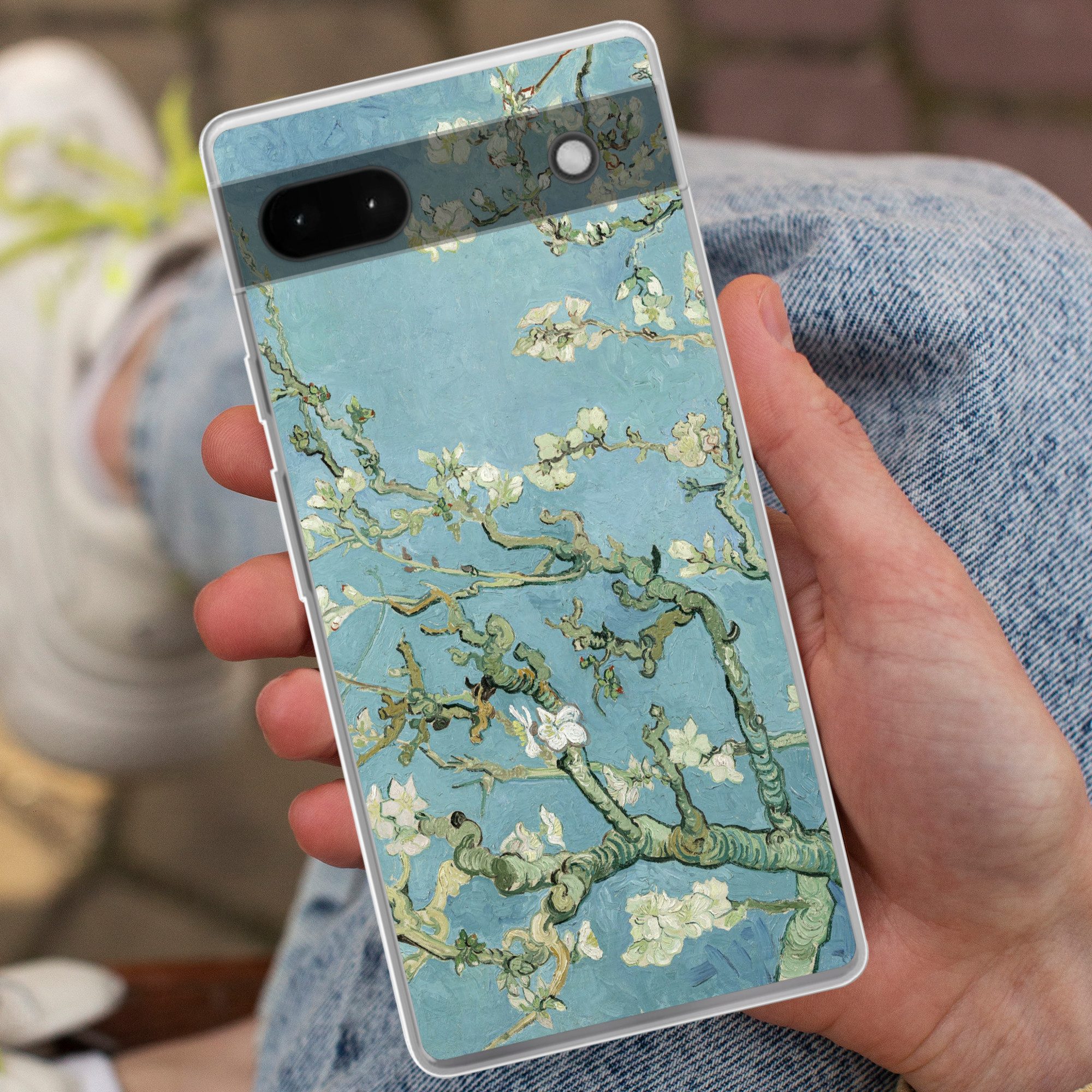 MuchoWow Handyhülle für Google Pixel 6a Mandelblüte - Van Gogh - Kunst, Phone Case, Silikon, Schutzhülle Dünn