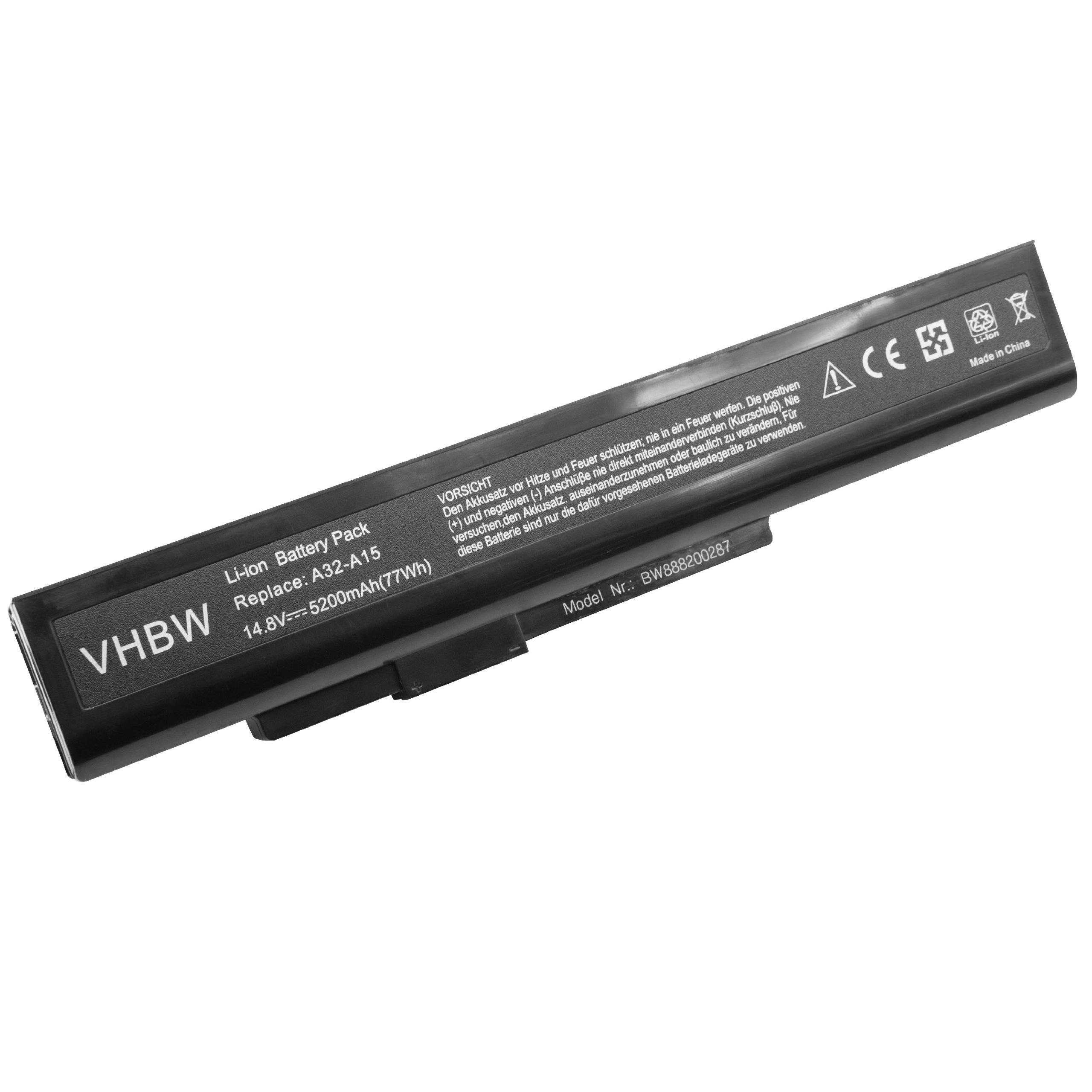 vhbw kompatibel mit Medion Akoya P7818, P7817 Laptop-Akku Li-Ion 5200 mAh (14,8 V)