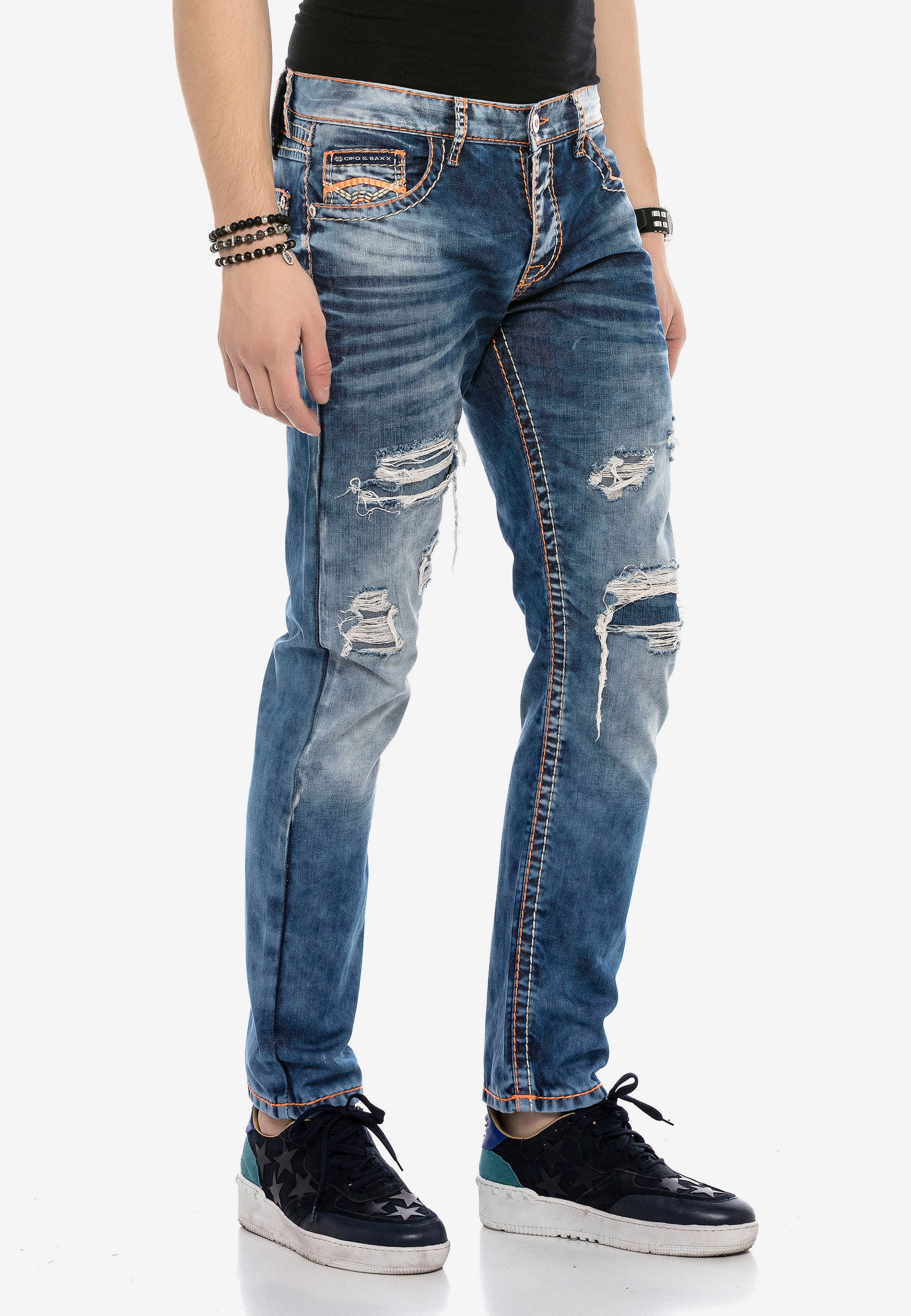 Cipo & Baxx Bequeme Jeans im Destroyed-Look