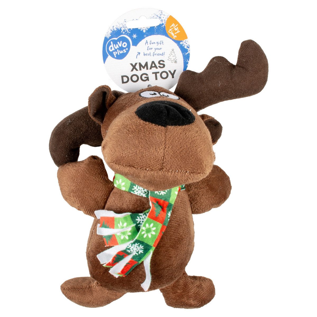 DUVO+ Tierkuscheltier Hundespielzeug Xmas Plüsch Rentier braun günstig online kaufen