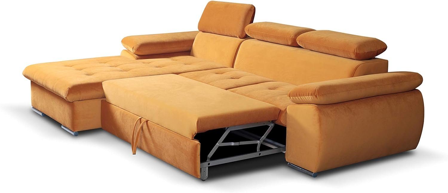 MOEBLO Ecksofa Nilux, L-Form Couch Bettkasten und Schlafsofa für 11) mit Wohnzimmer, (AVRA Sofagarnitur Schlaffunktion Polsterecke Wohnlandschaft, Sofa Mintgrün