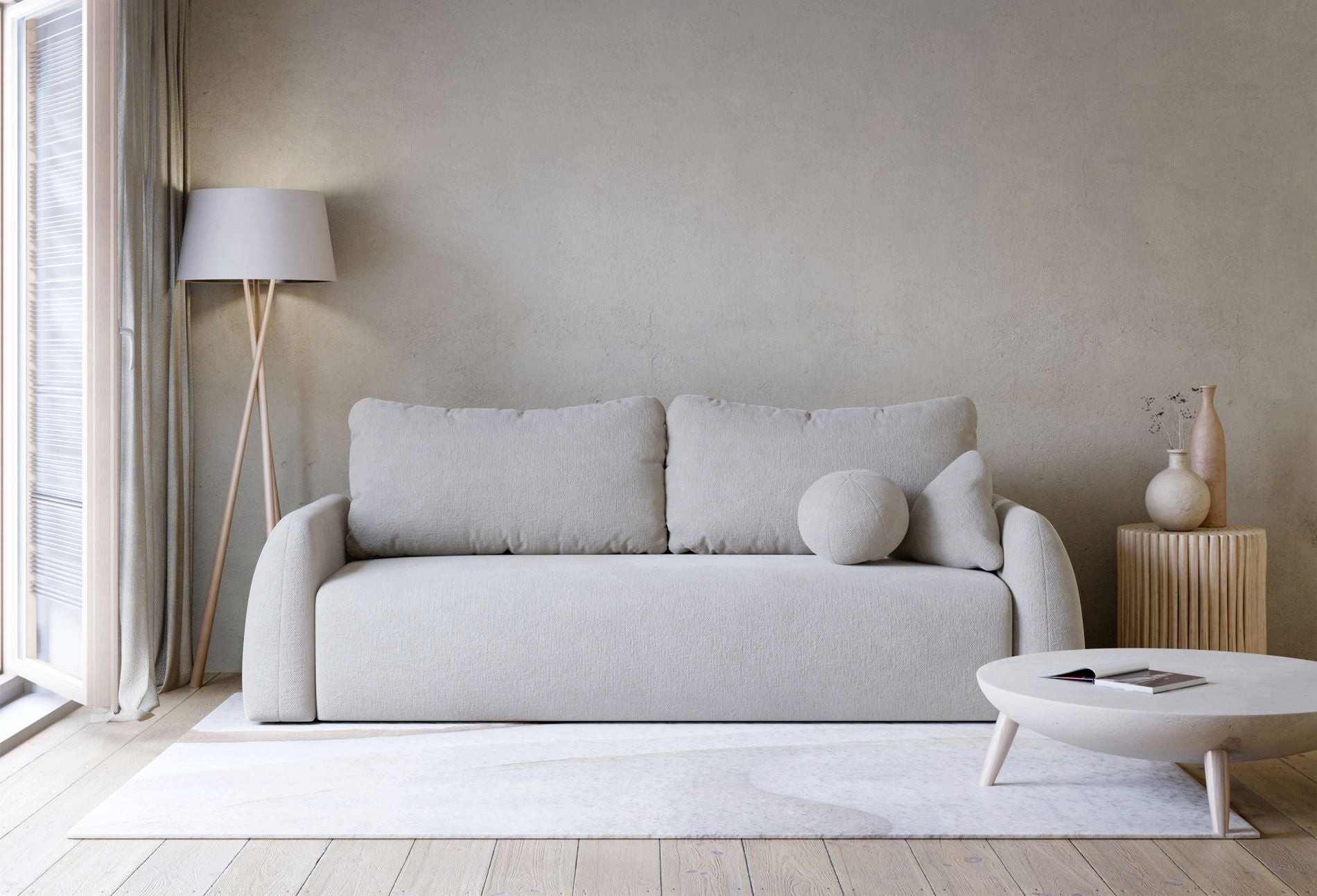 Selsey Schlafsofa NUBELLE, 3-Sitzer Schlafsofa mit Bettkasten & Chenille-Bezug, 244 cm