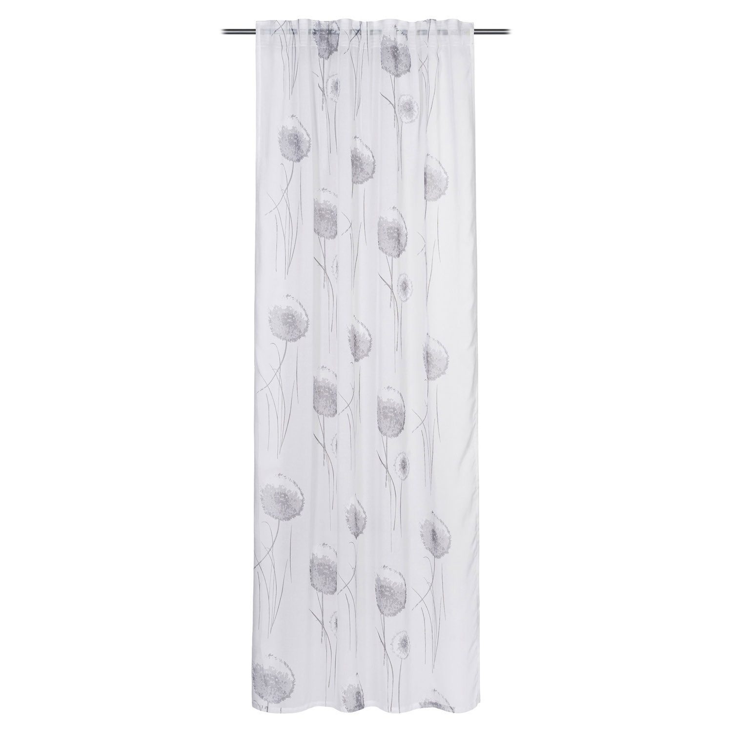 Gözze Vorhang SAN FELICE, Silbergrau, Weiß, verdeckte Schlaufen, (1 St), verdeckte Schlaufen, Polyester, 140 x 245 cm