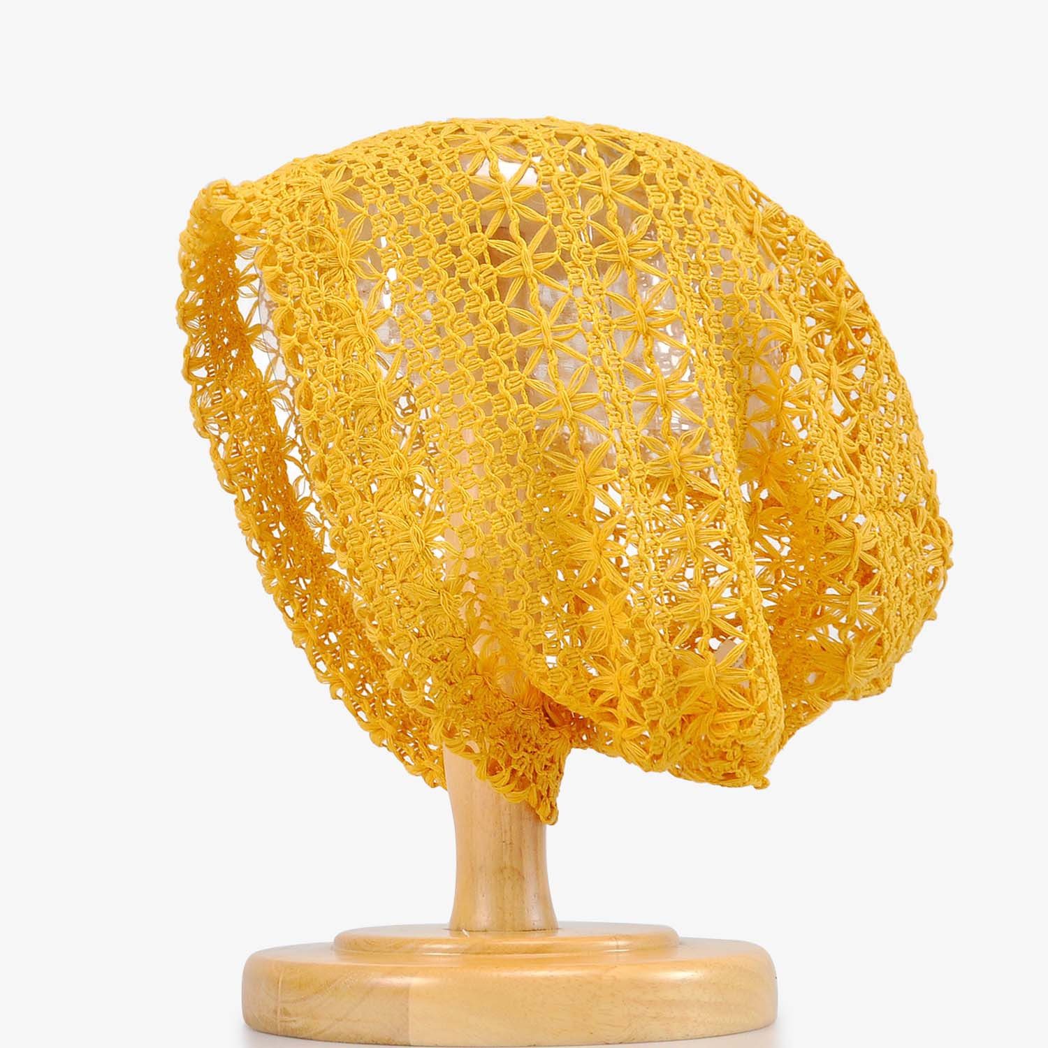 Oemmn Beanie Damen Sommer-Strickmützen Handgemacht Häkelmütze Slouch Beanie Mütze