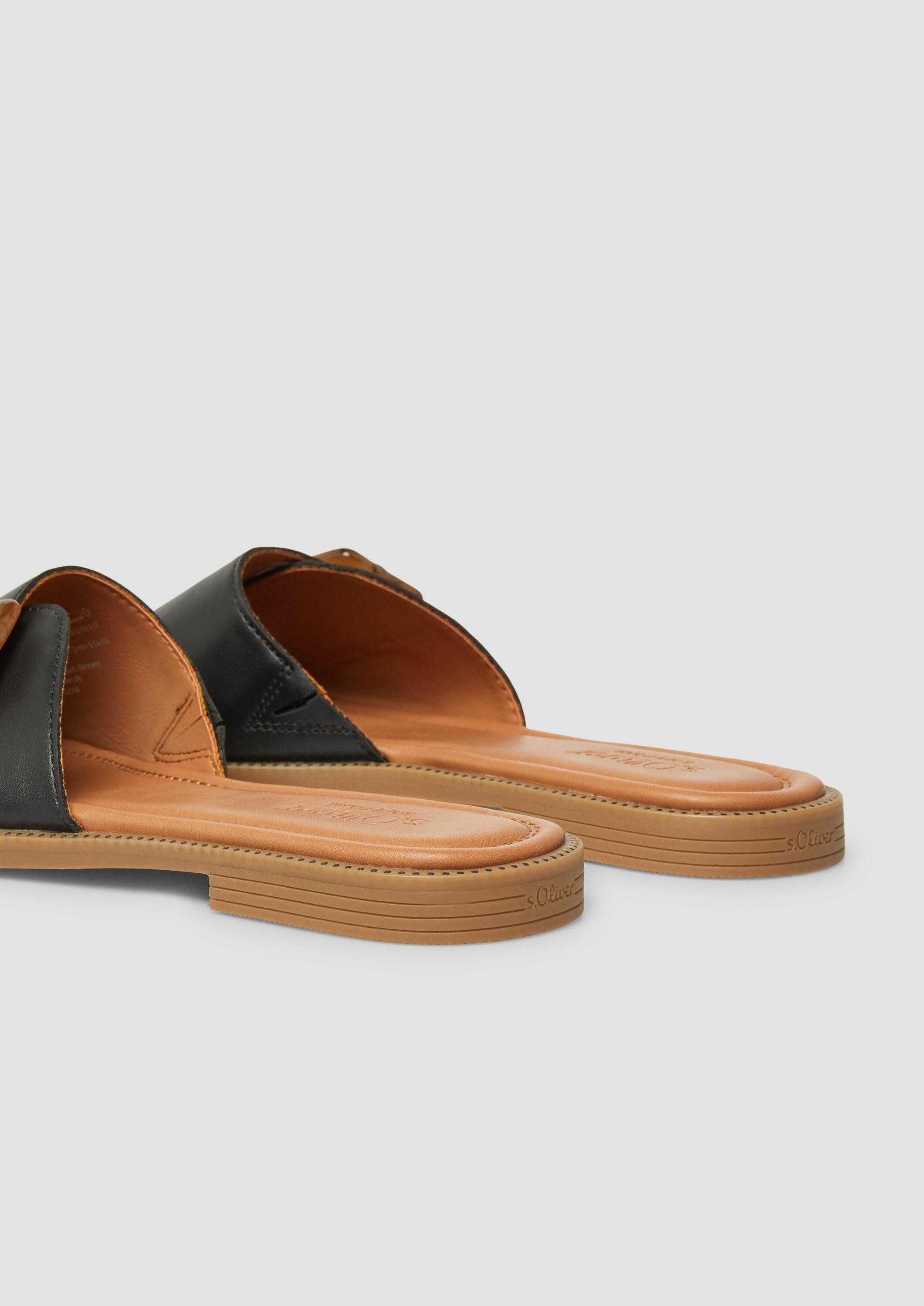 s.Oliver Sandalen Sandale Slides mit Schmuck-Detail