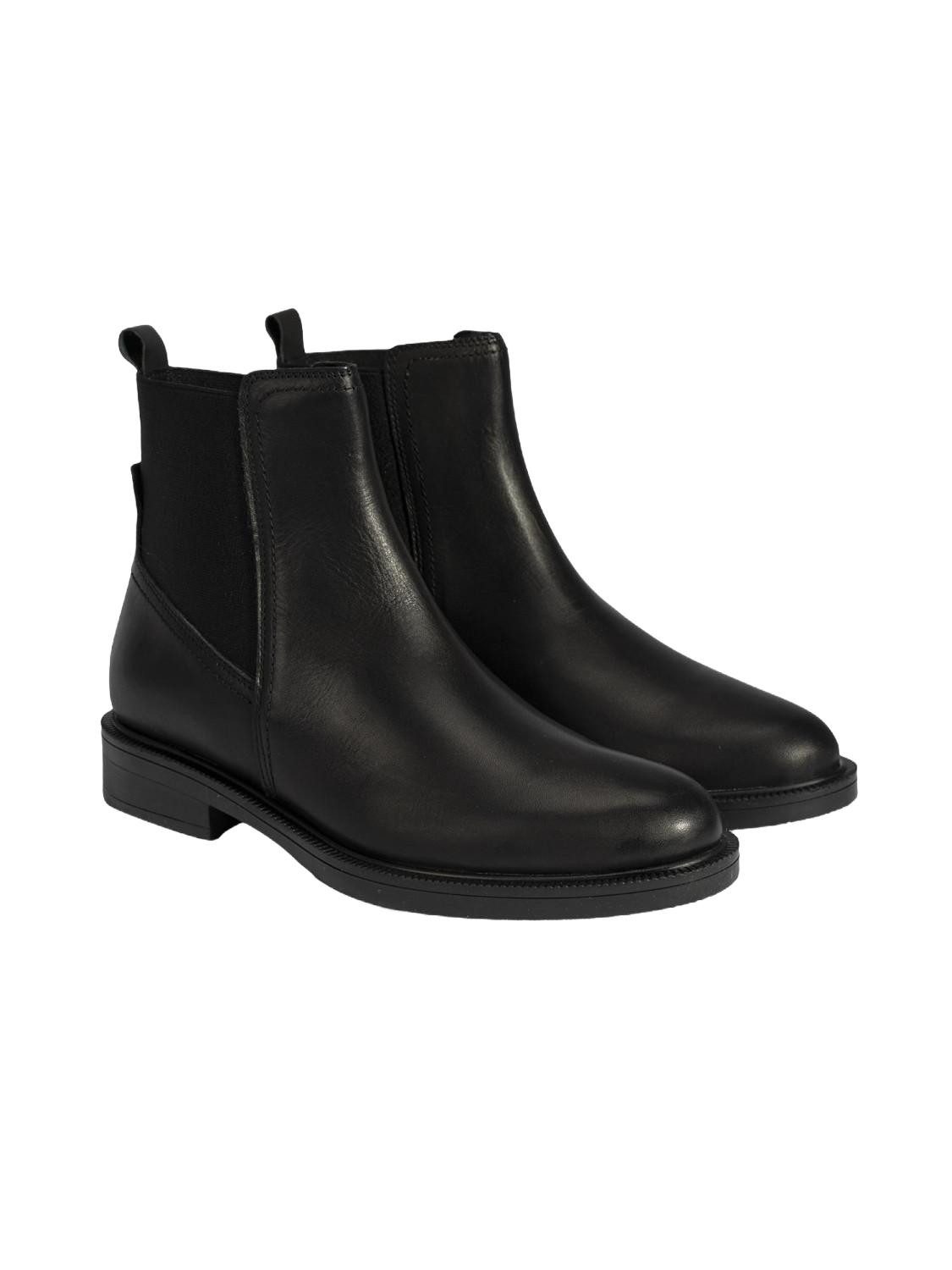 Desa Damen-Ankle-Boots – Echtleder, Animal-Print-Details, elastische Schnü Stiefel