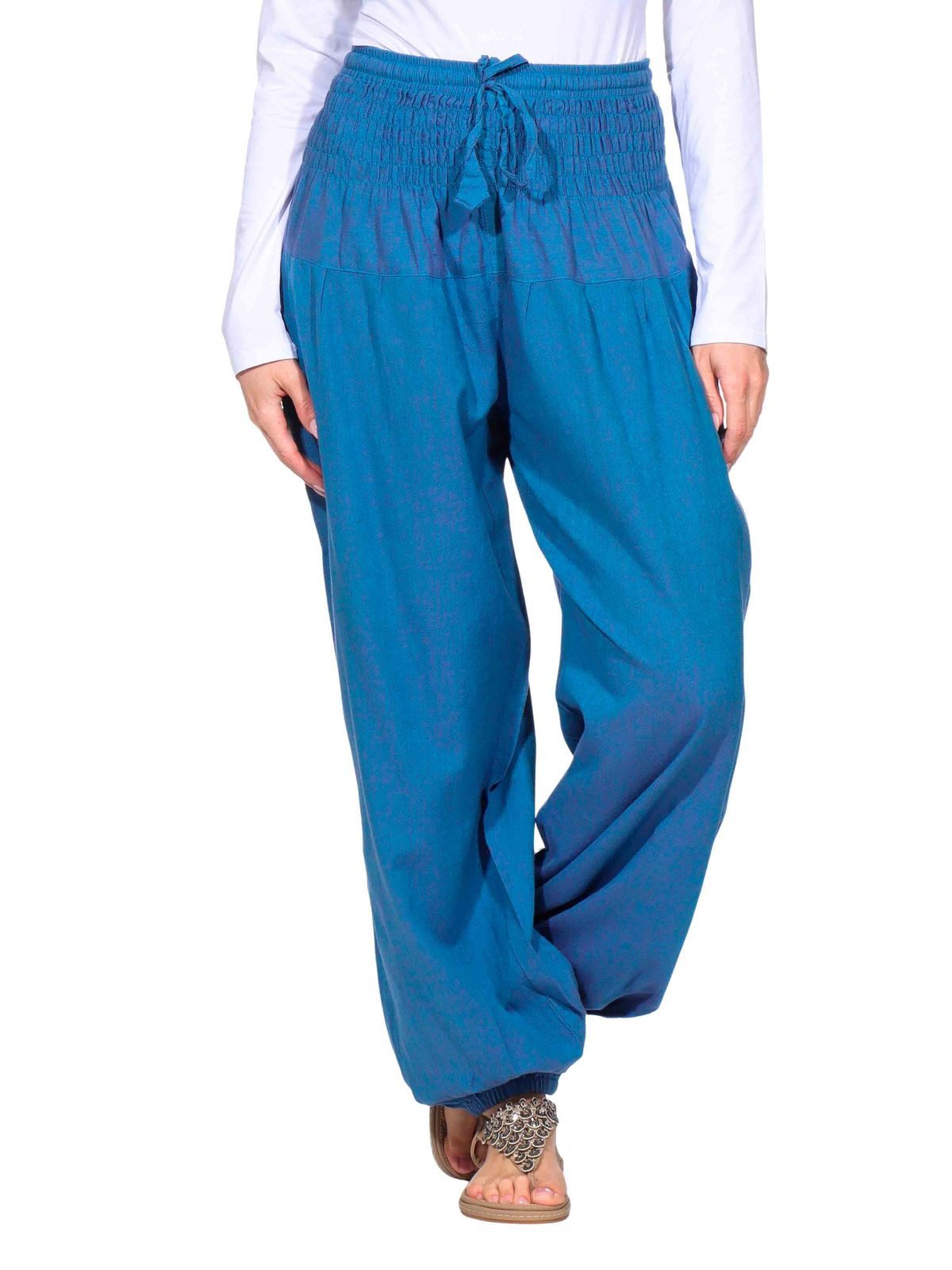 KUNST UND MAGIE Haremshose Kunst&Magie Damen Pluder-/Haremshose Sommerhose Hippie Wellness Yoga – Bild 3 von 5