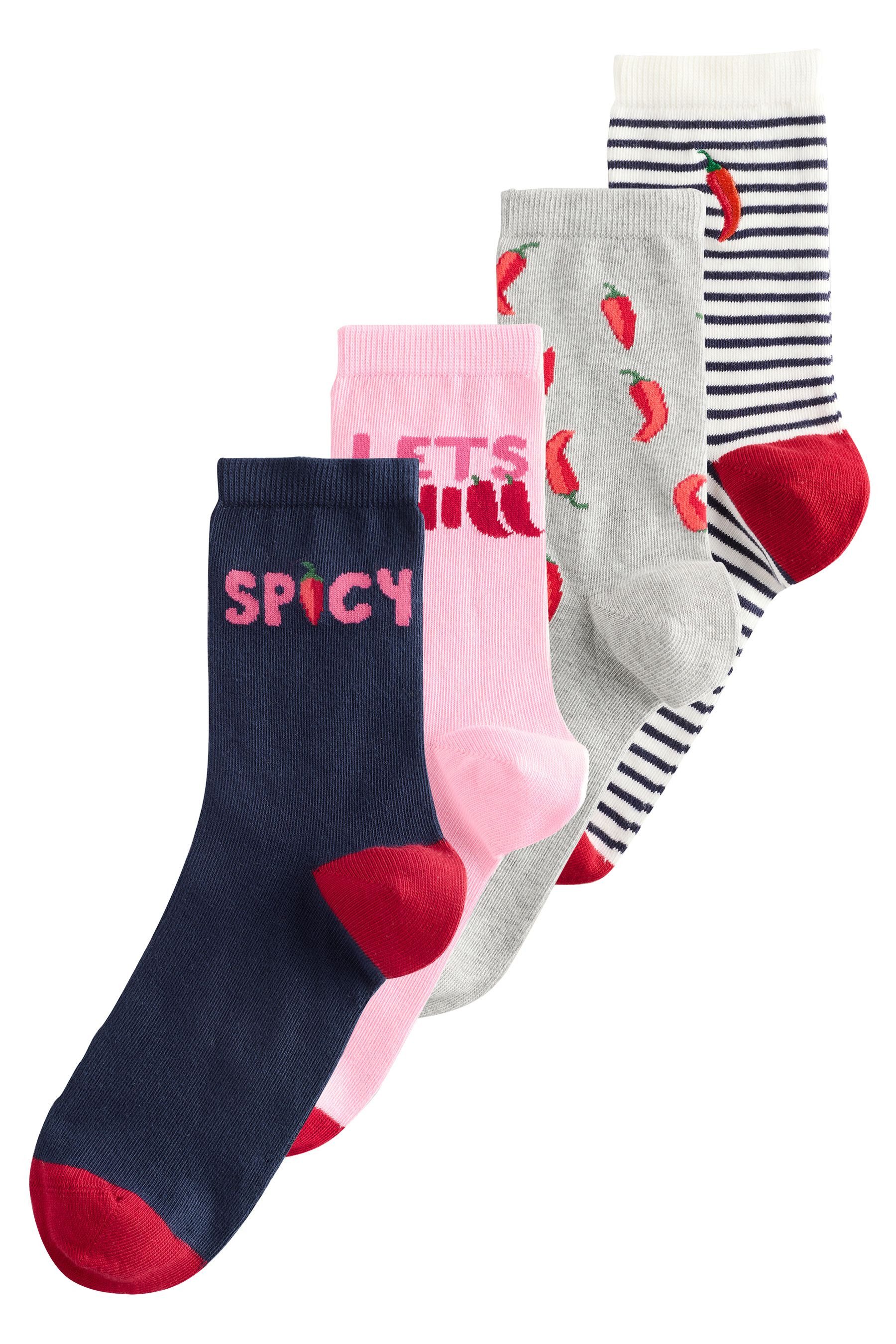 Kurzsocken Knöchelhohe Socken, 4er-Pack