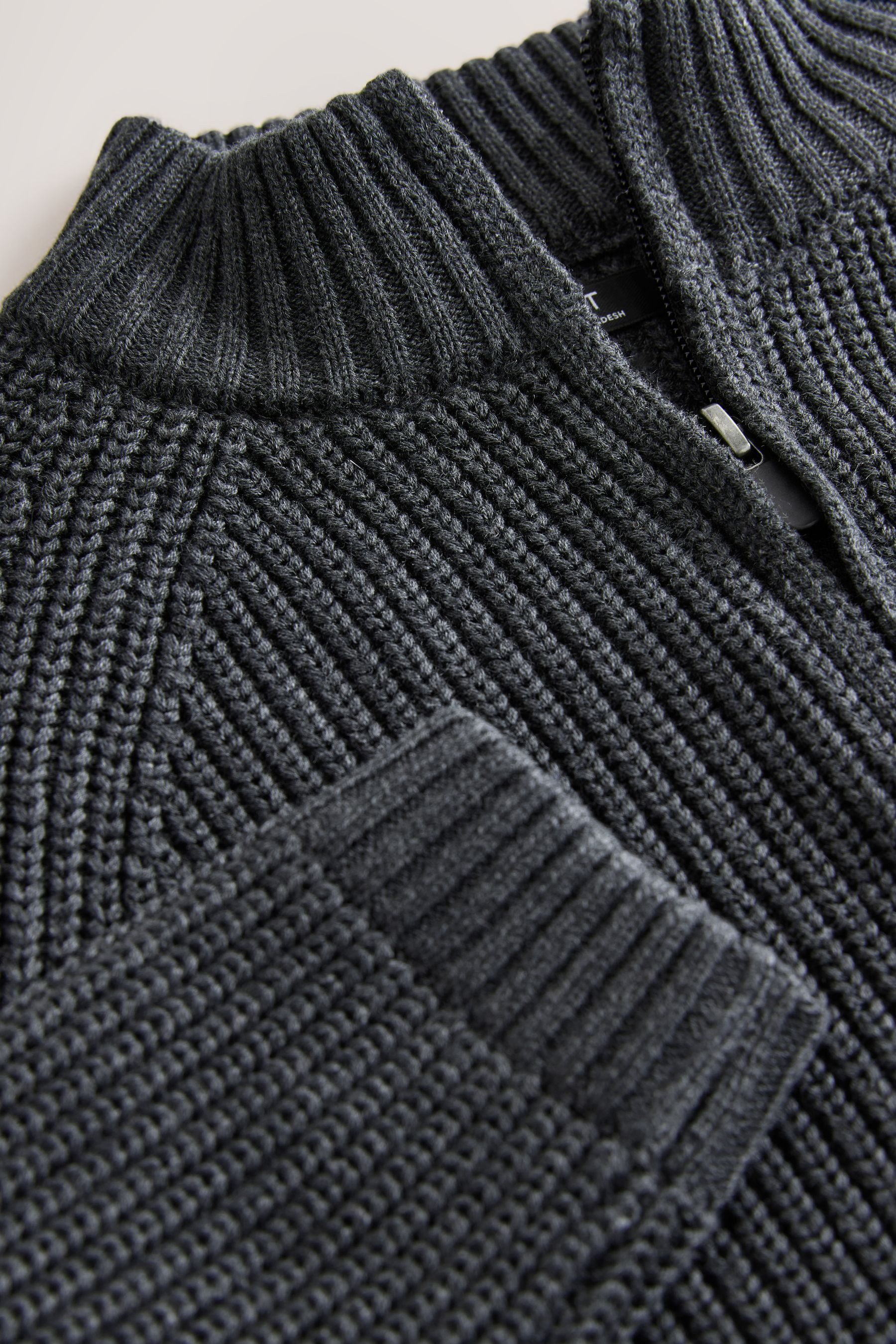 Next Troyer Gestrickter Troyer im Utility-Stil (1-tlg)