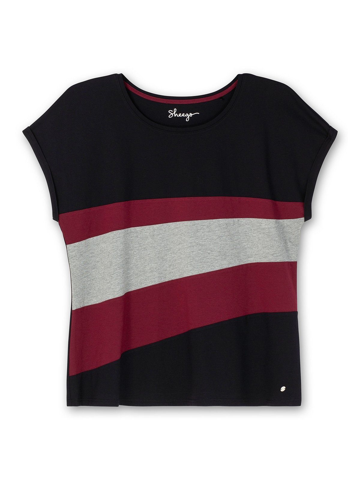 Sheego in Colourblocking-Optik T-Shirt Große Größen