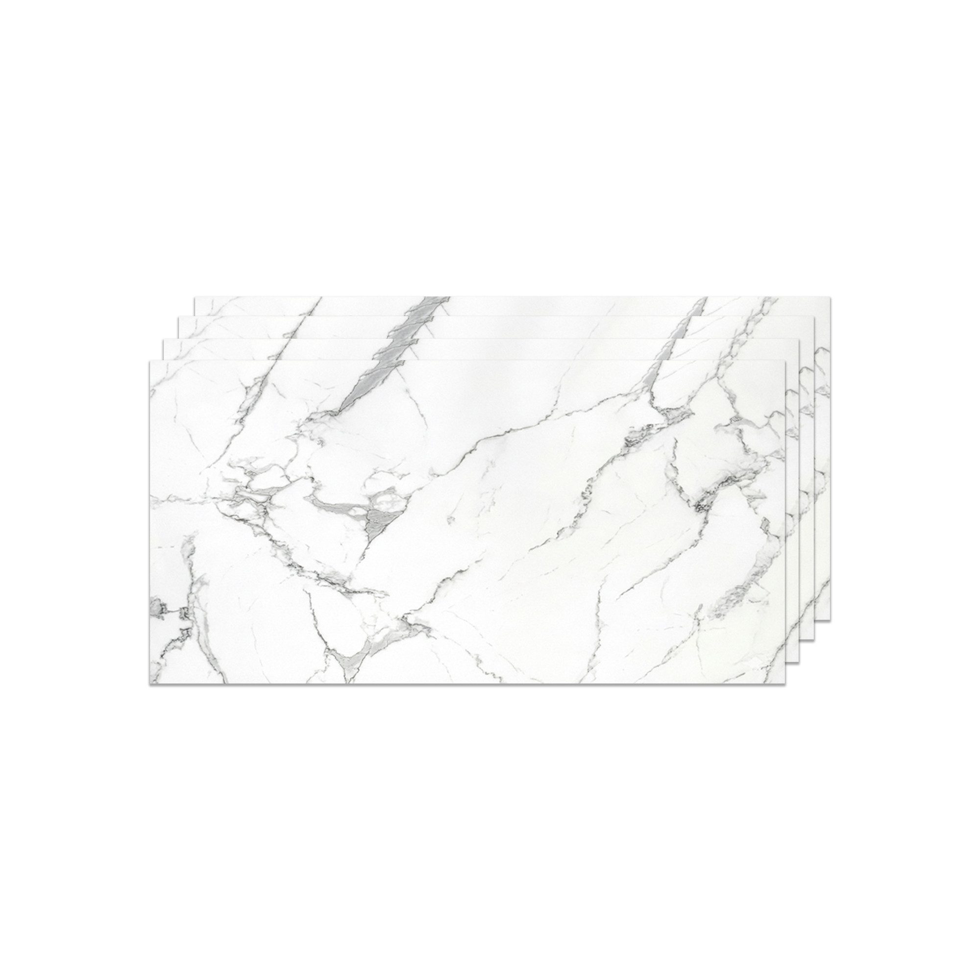 IZODEKOR 3D Wandpaneel PVC Wandverkleidung in Marmoroptik – Fliesenersatz für Bad & Küche, BxL: 60x120 cm, 0,72 qm, (wasserfest, kratzfest, pflegeleicht, direkt auf Fliesen montierbar, 1er- oder 4er-Set, optional mit Montagekleber) Direkt auf Fliesen mont