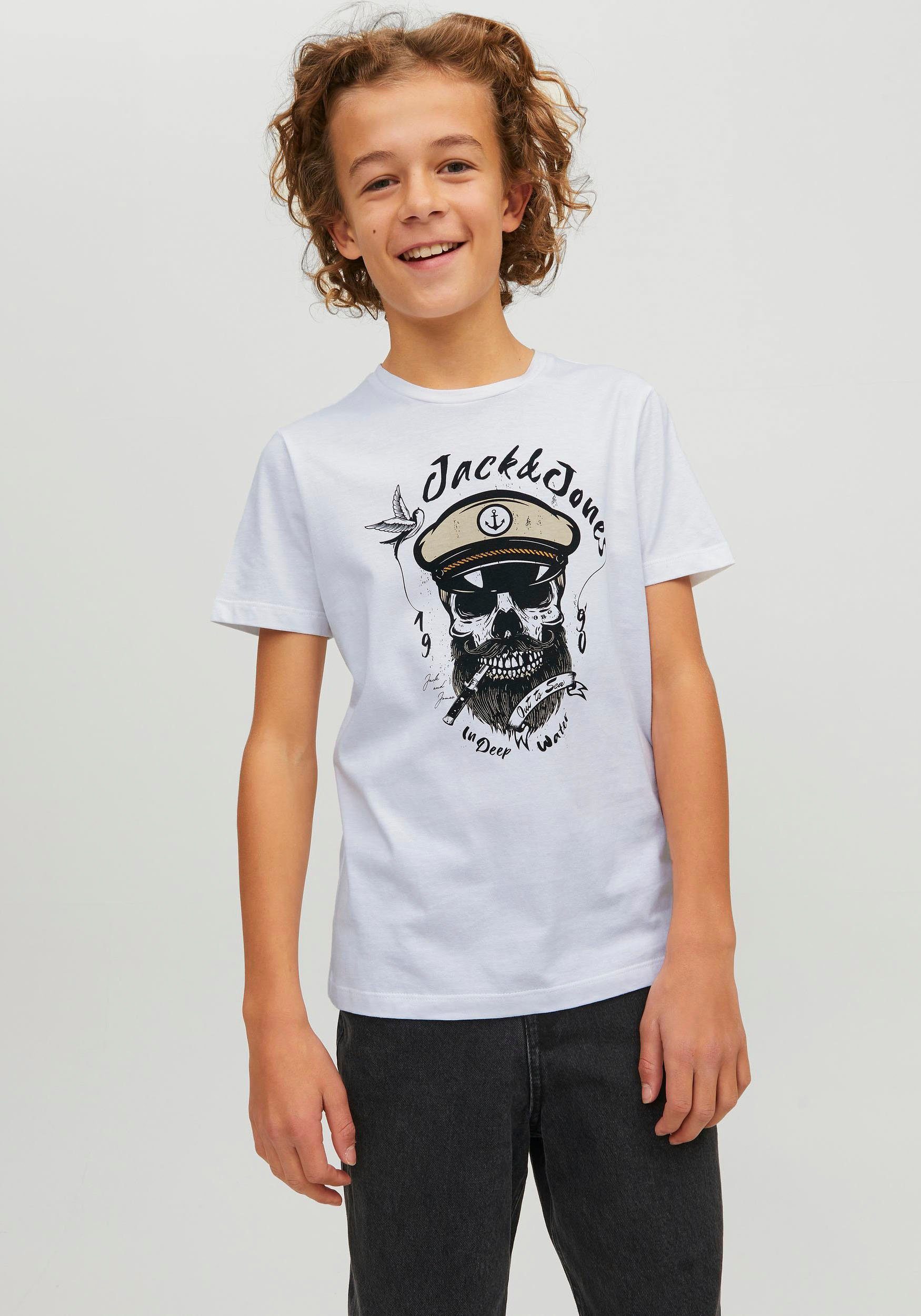 Jack & Jones Junior Rundhalsshirt JORROXBURY TEE SS CREW NECK SN JNR Bright White | T-Shirts