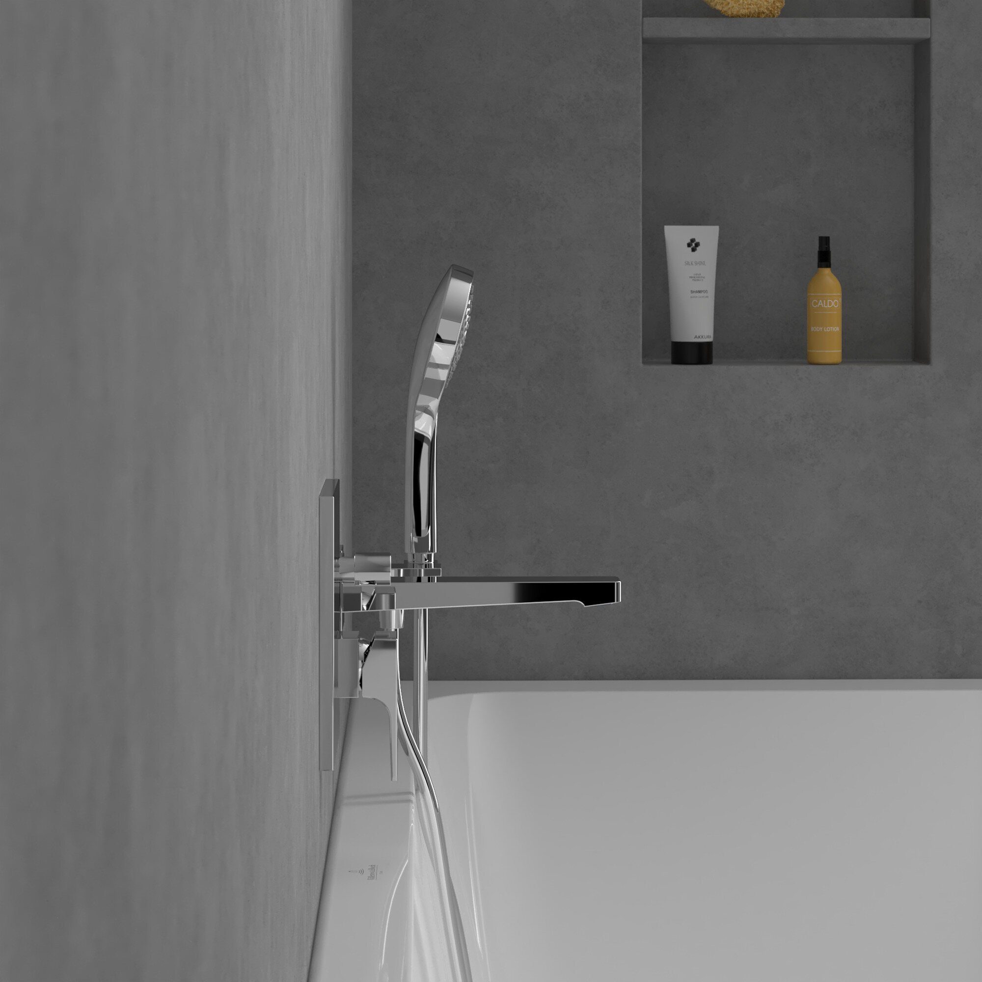 Villeroy & Boch Unterputzarmatur Architectura Square Unterputz-Armatur, mit Umsteller, Wandmontage