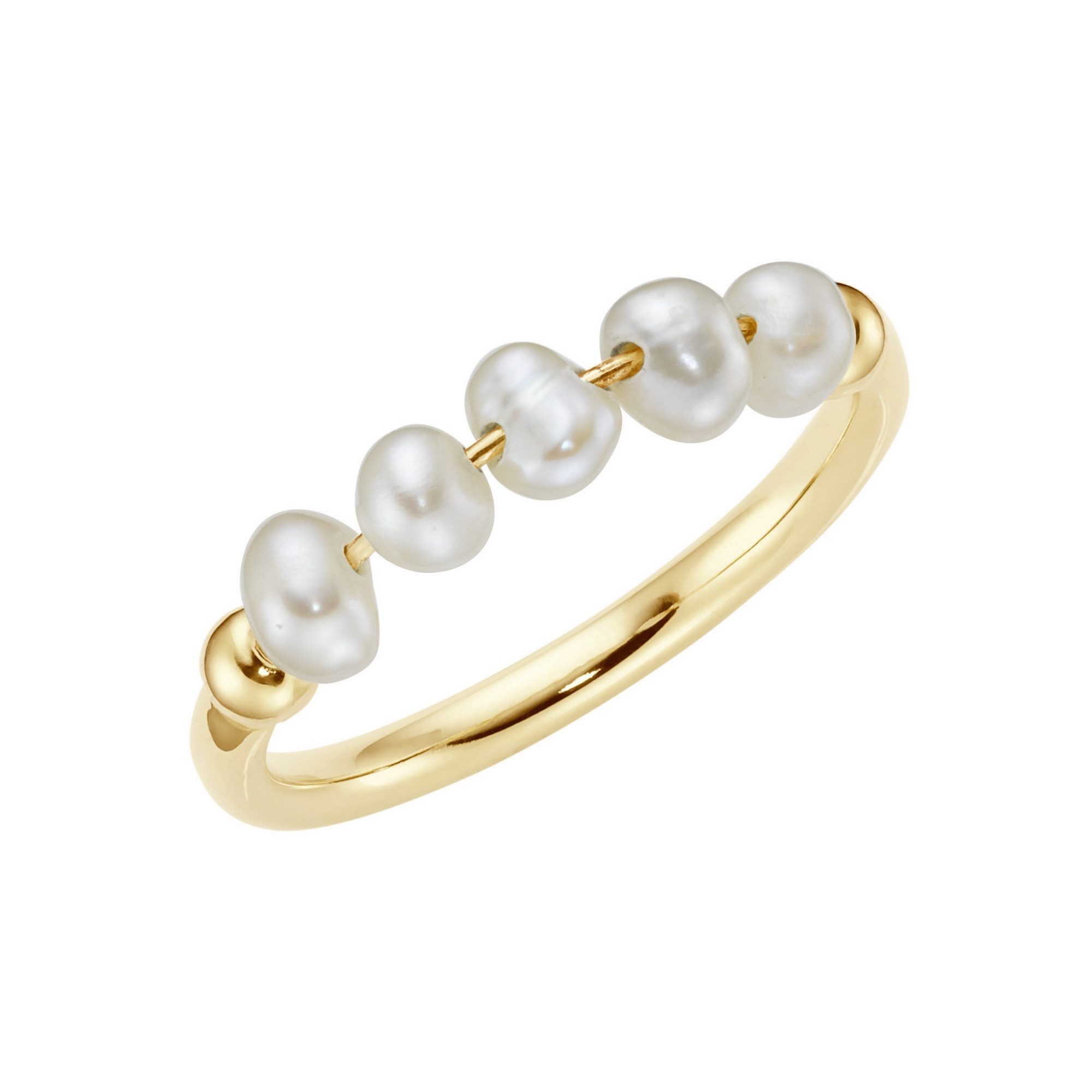 Smart Jewel Perlenring mit weißen Süßwasser-Perlen, Silber 925 günstig online kaufen