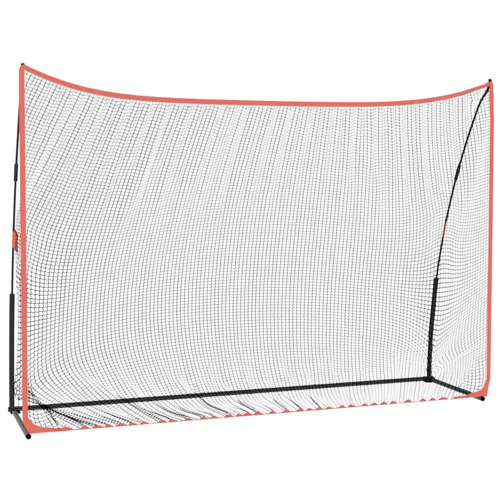 vidaXL Golf-Abschlagmatte Golf-Übungsnetz Schwarz und Rot 305x91x213 cm Polyester