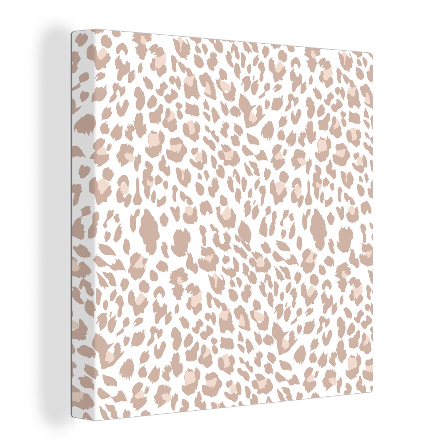 OneMillionCanvasses® Leinwandbild Tiermuster - Panther - Pastell, (1 St), Leinwand Bilder für Wohnzimmer Schlafzimmer