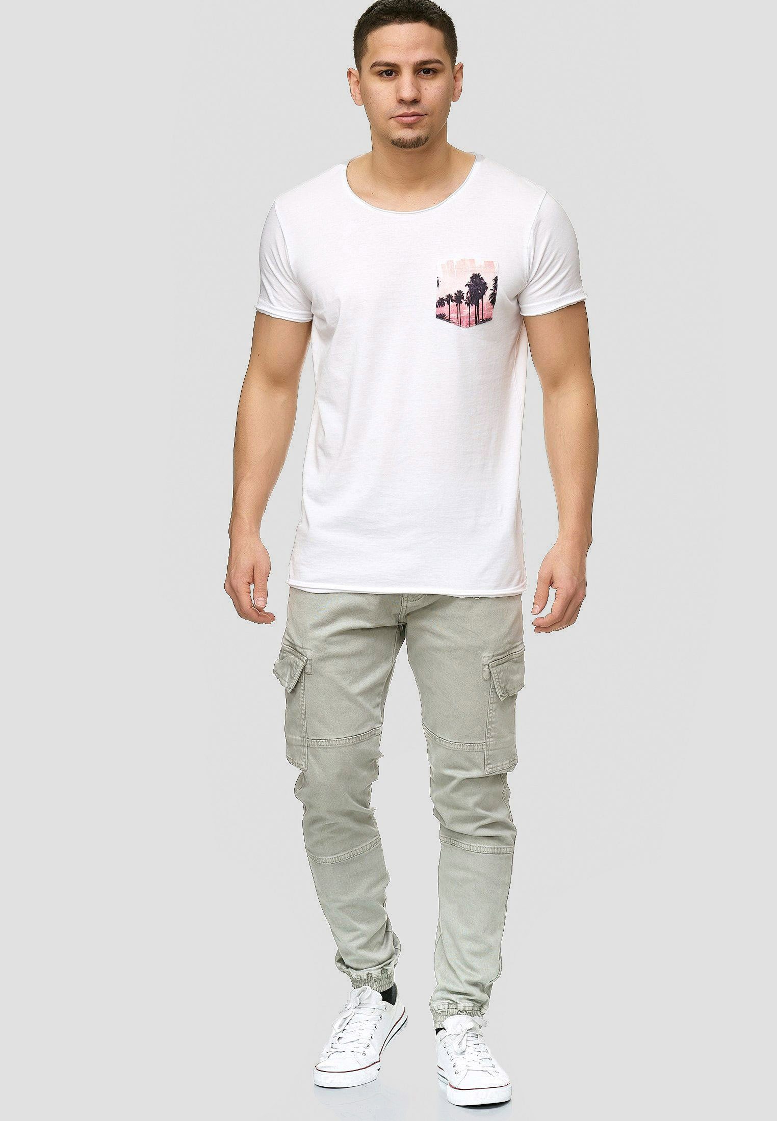 Indicode Cargohose Herren August Cargo Hose Herrenhose mit 6 Taschen