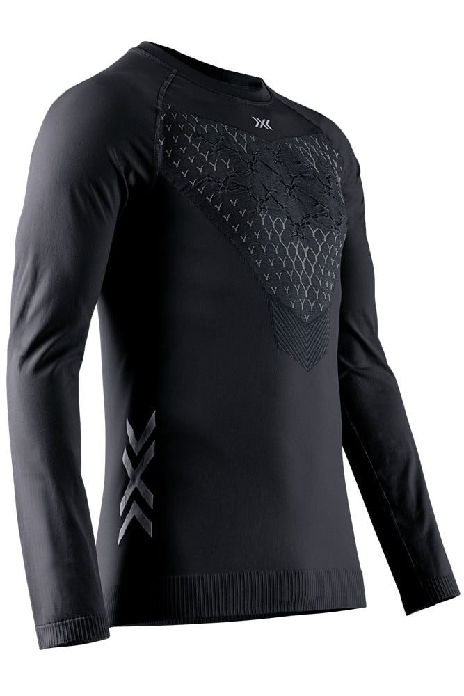 X-Bionic Langarmshirt Twyce Run Shirt (enganliegend) Unterwäsche schwarz/charcoal Herren