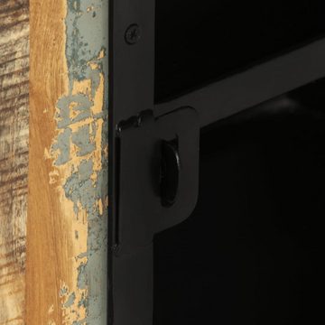 möbelando TV-Board 3011157 (LxBxH: 110x30x45 cm), aus Massivholz, Stahl in schwarz, braun