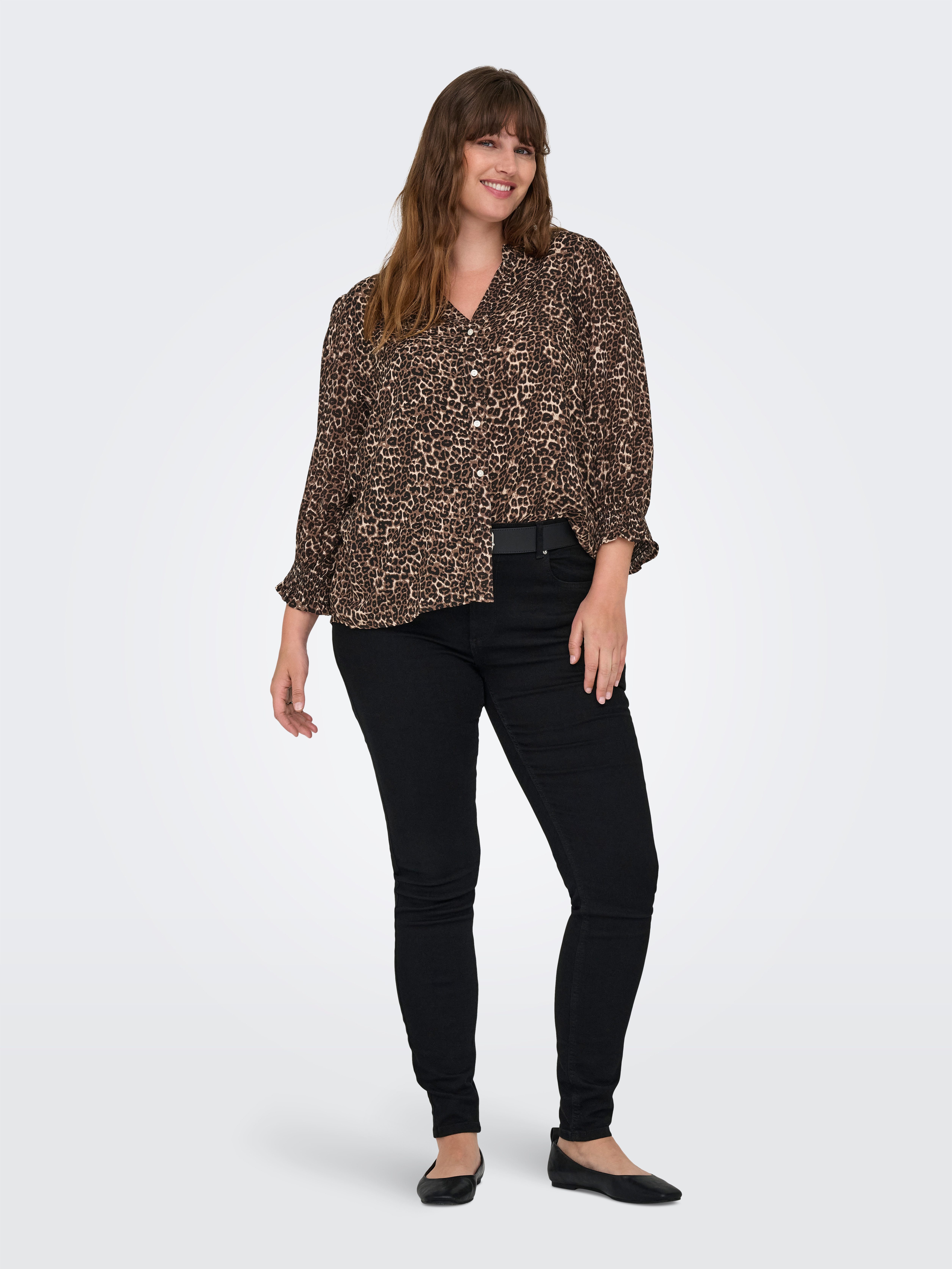 ONLY CARMAKOMA Druckbluse CARRAYA 3/4 SHIRT WVN NOOS Viskose, regular fit