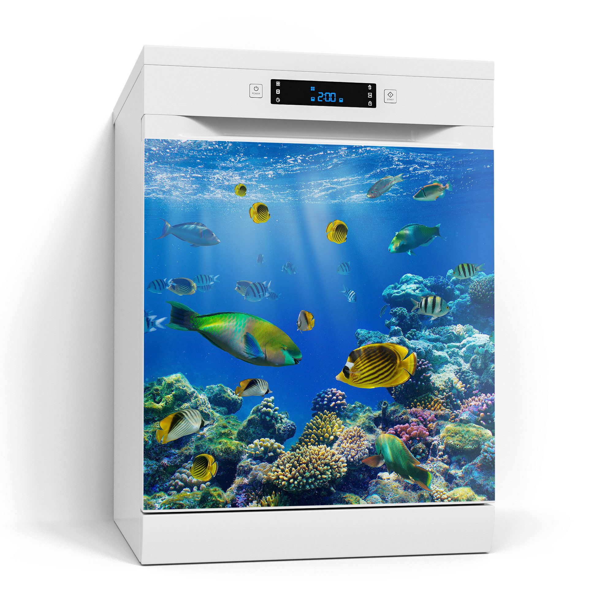 DEQORI Magnetfolie 'Unterwasserwelten', Spülmaschine Magnetmatte magnetisch Magnetfolie Folie Schutz