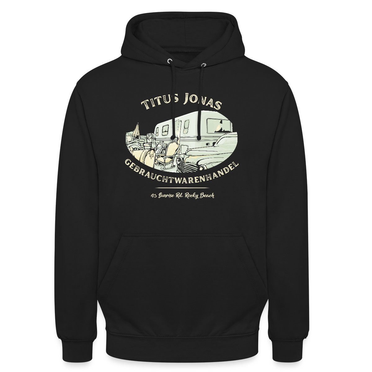 Spreadshirt Hoodie Die Drei Fragezeichen Titus Jonas Gebrauchtwarenhandel Unisex Hoodie (1-tlg)