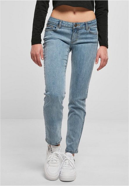 URBAN CLASSICS Funktionshose Ladies Low Waist Straight Denim Pants Damen Je günstig online kaufen