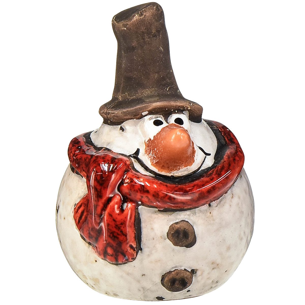 Florists Products Schneemann Keramik Schneemann Figur Set 6er, Weiß, 6,9cm – Winterliche, 6 Stück
