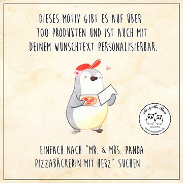 Mr. & Mrs. Panda Tasse Pizzabäckerin Herz - Weiß - Geschenk, Teebecher, Abschied, Dankeschön, Keramik, Langlebige Designs