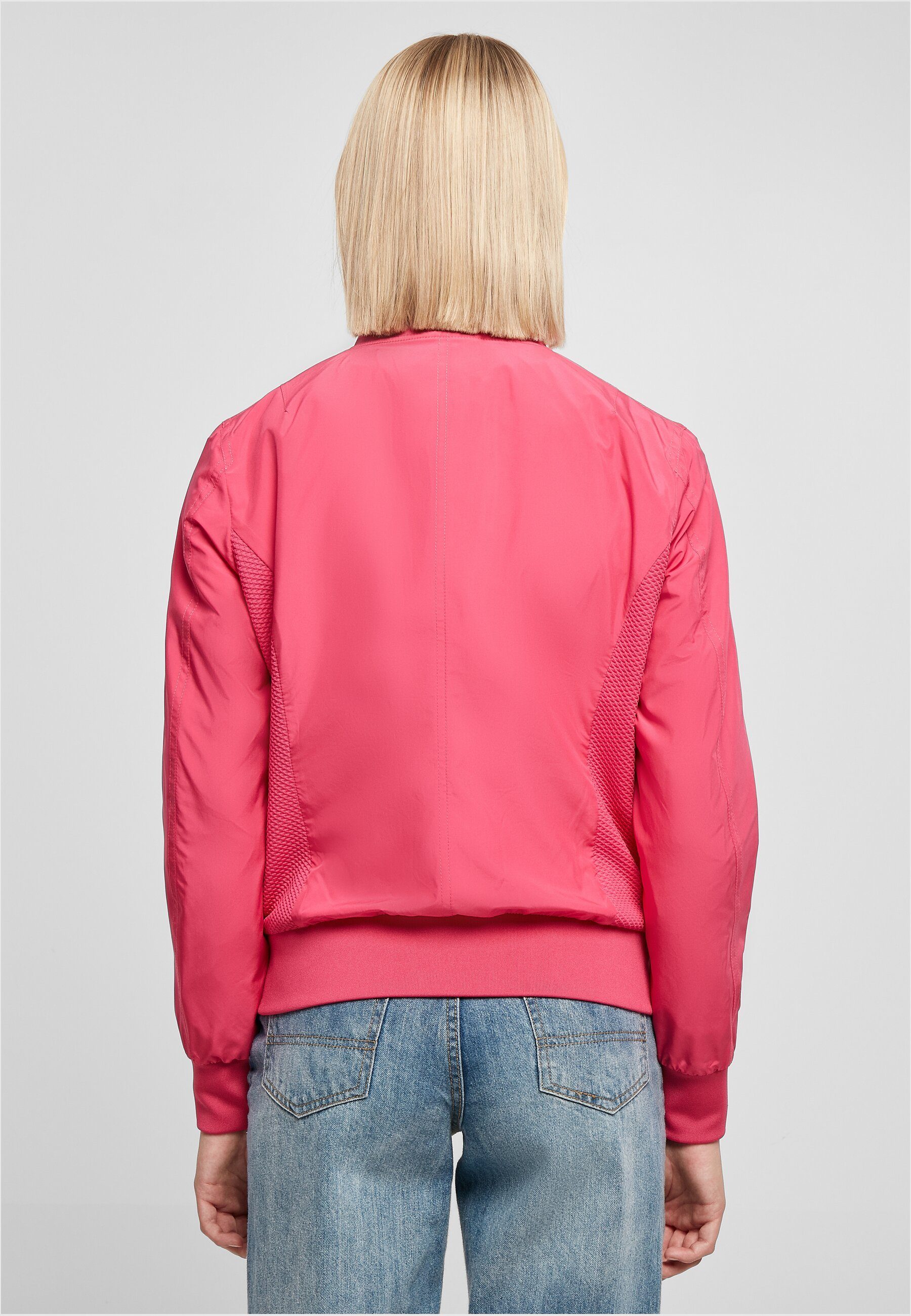 URBAN CLASSICS Outdoorjacke Damen Ladies Jacket Light Bomber hibiskus (1-St) pink