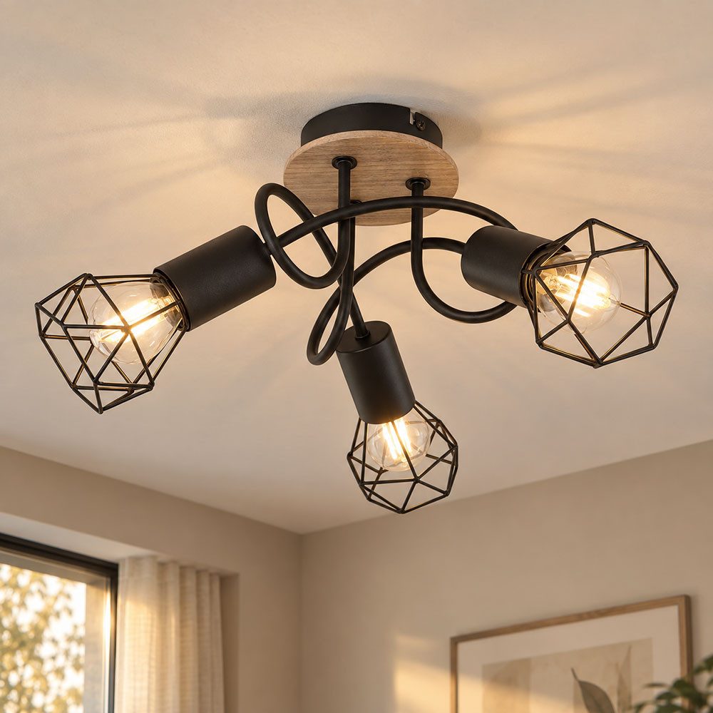 GLOBO LIGHTING Deckenleuchte, Leuchtmittel nicht inklusive, Vintage Deckenlampe Spot Rondell Deckenstrahler