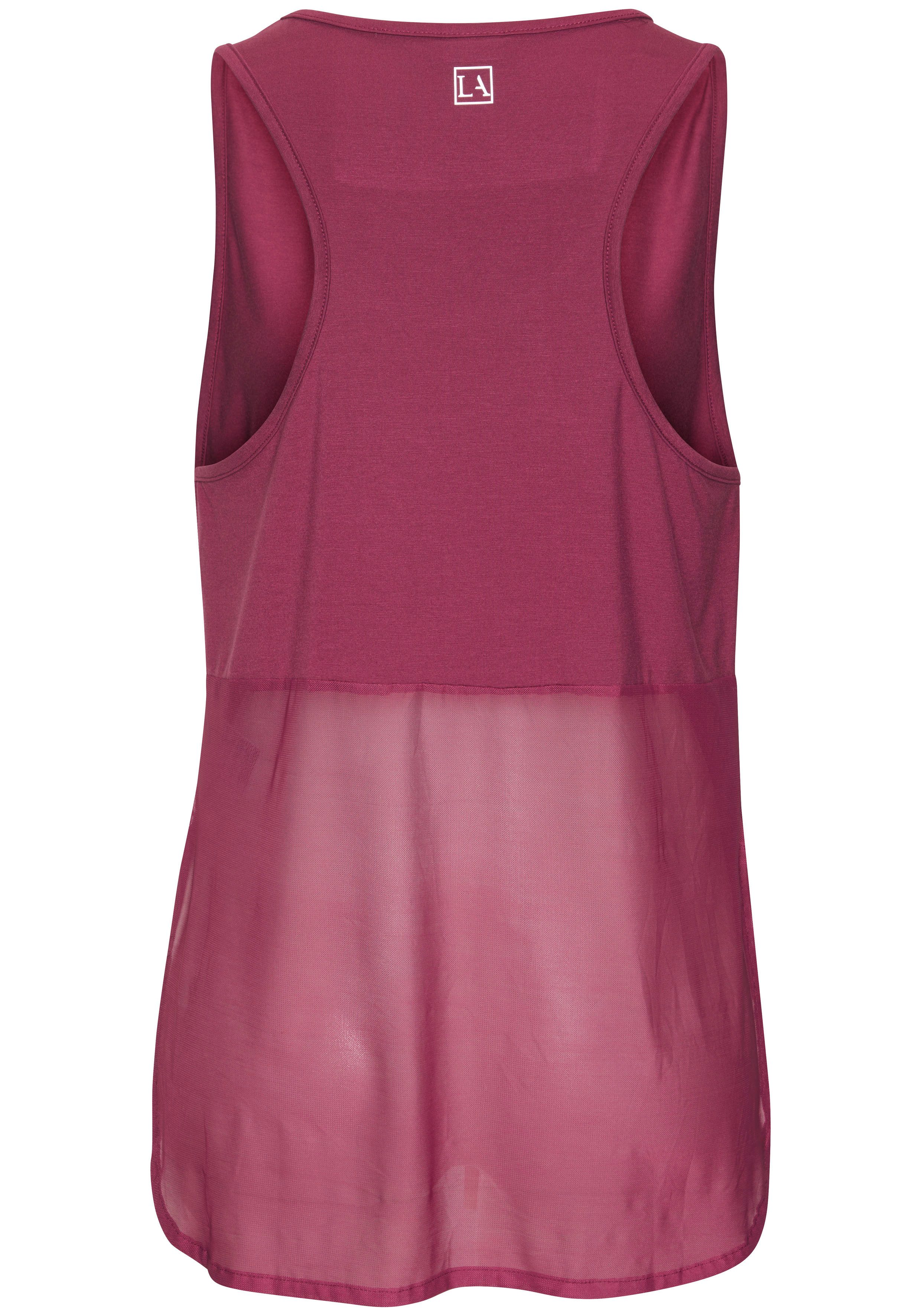 LASCANA ACTIVE Tanktop Sporttop mit Mesheinsatz und Racerback
