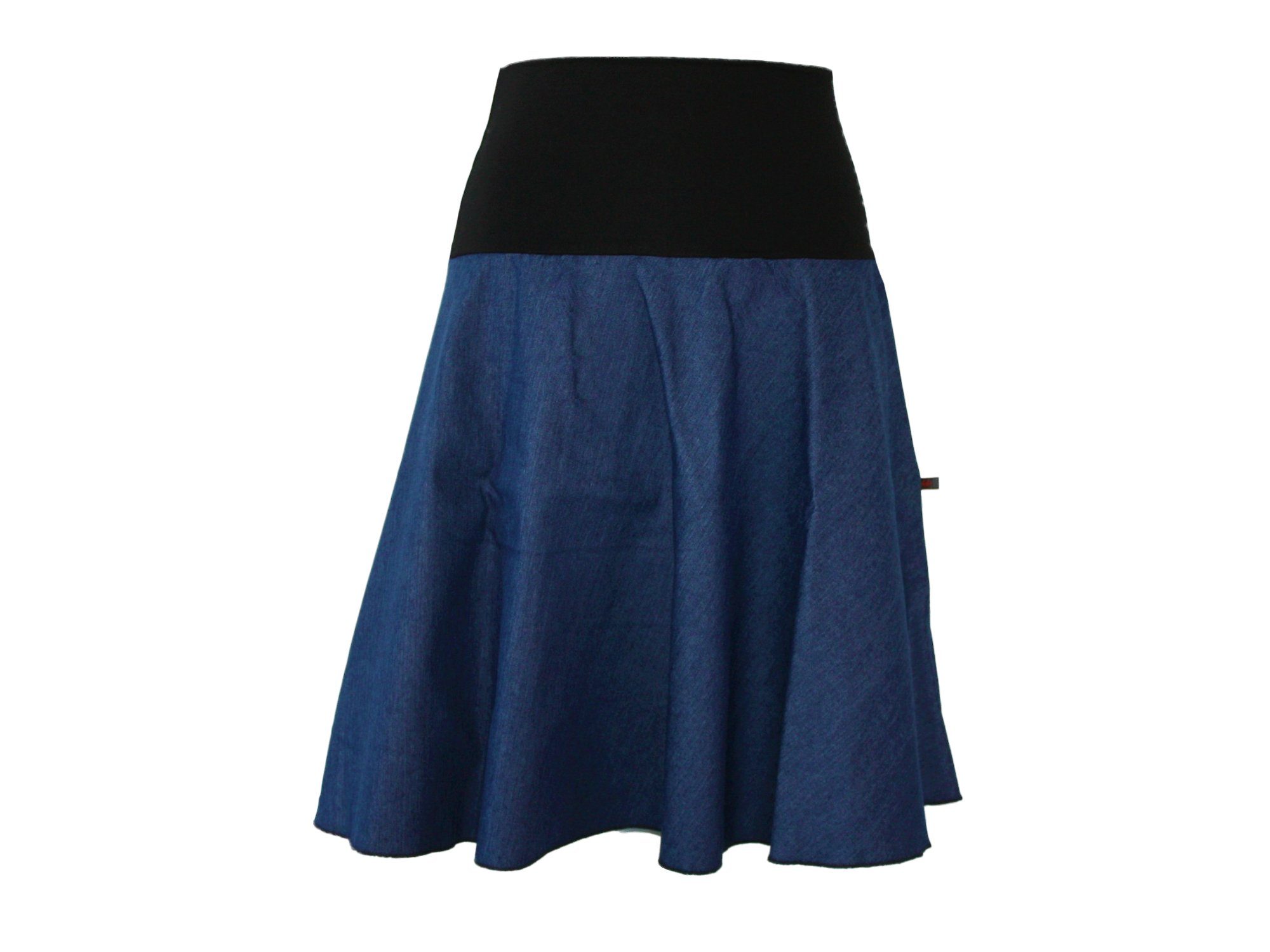 Jeansrock A-Linie Knielang 57cm