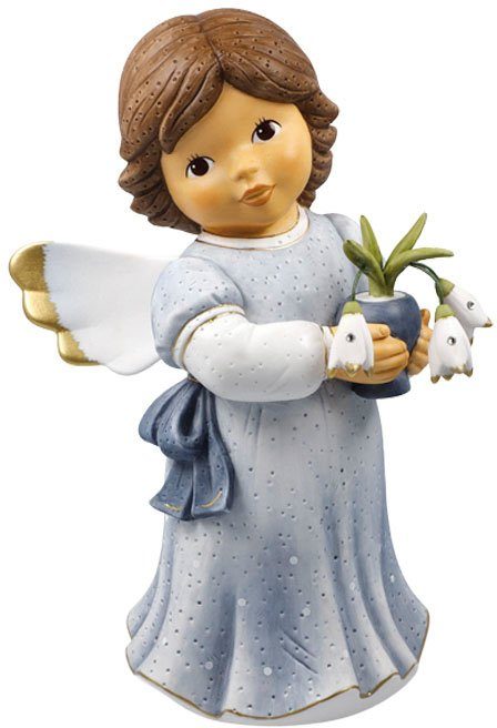 Der aus da, Goebel Biskuitporzellan - Weihnachtsdeko, Schutzengel Dekofigur (1 Frühling Engelfigur Sammlerfigur, ist Zertifikat St), mit Weihnachtsfigur,