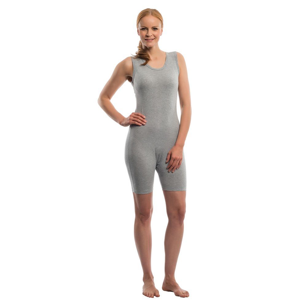 Pflegebody Suprima Pflegebody Rückenreißverschluss grau