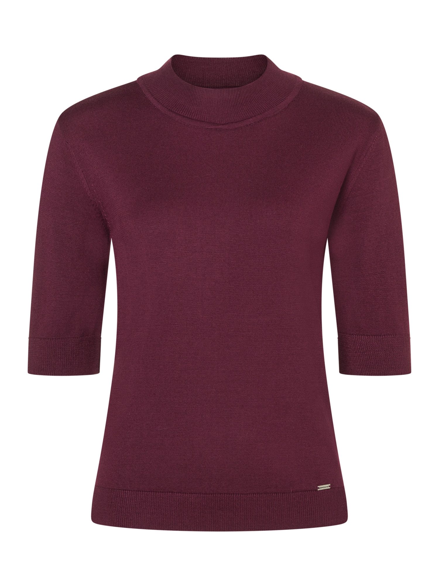 MORE&MORE Rundhalspullover leichter Kurzarmpullover mit Stehkragen günstig online kaufen