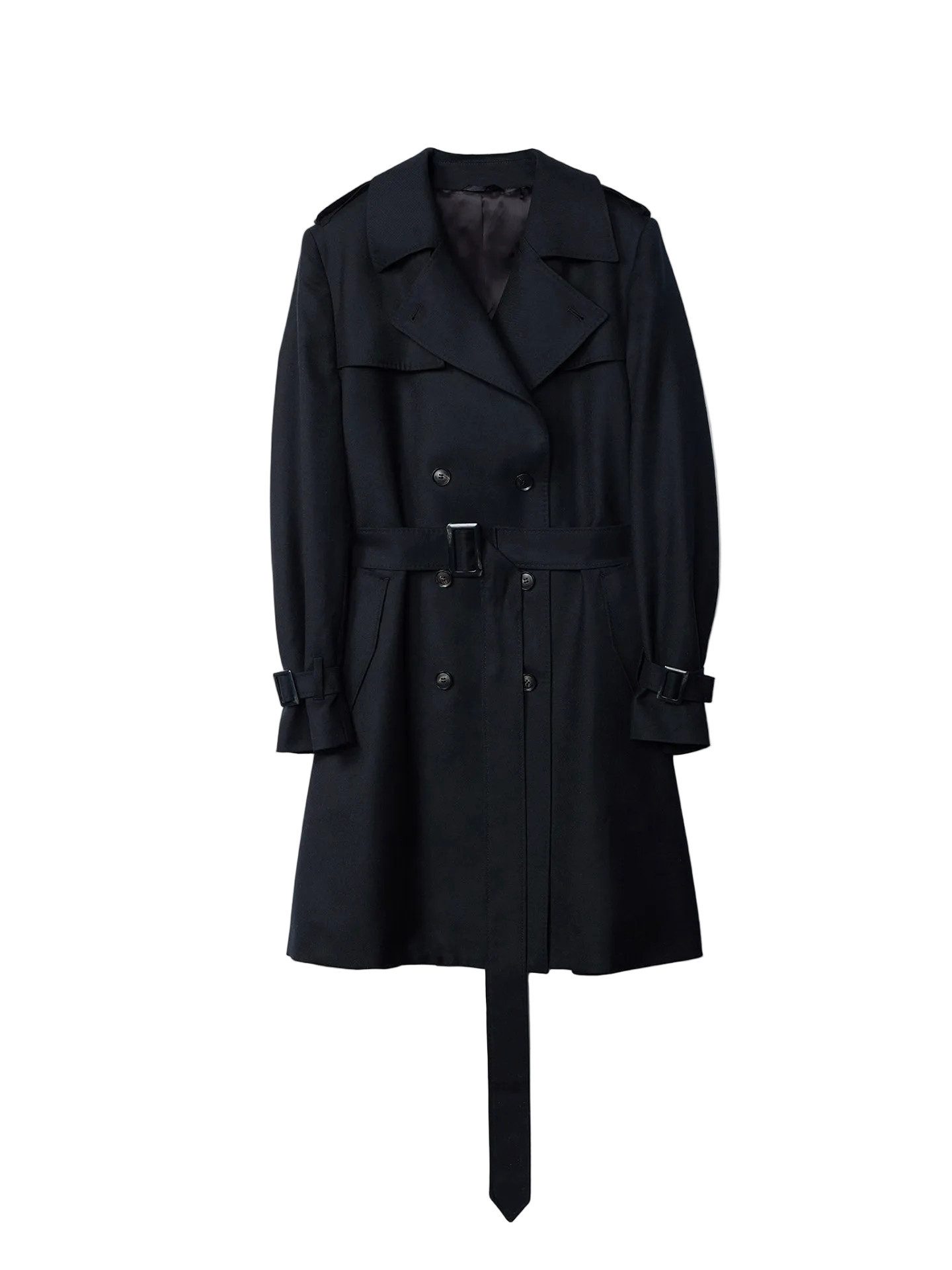 GOBI Cashmere Wollmantel Doppelreihiger Kaschmir Trenchcoat