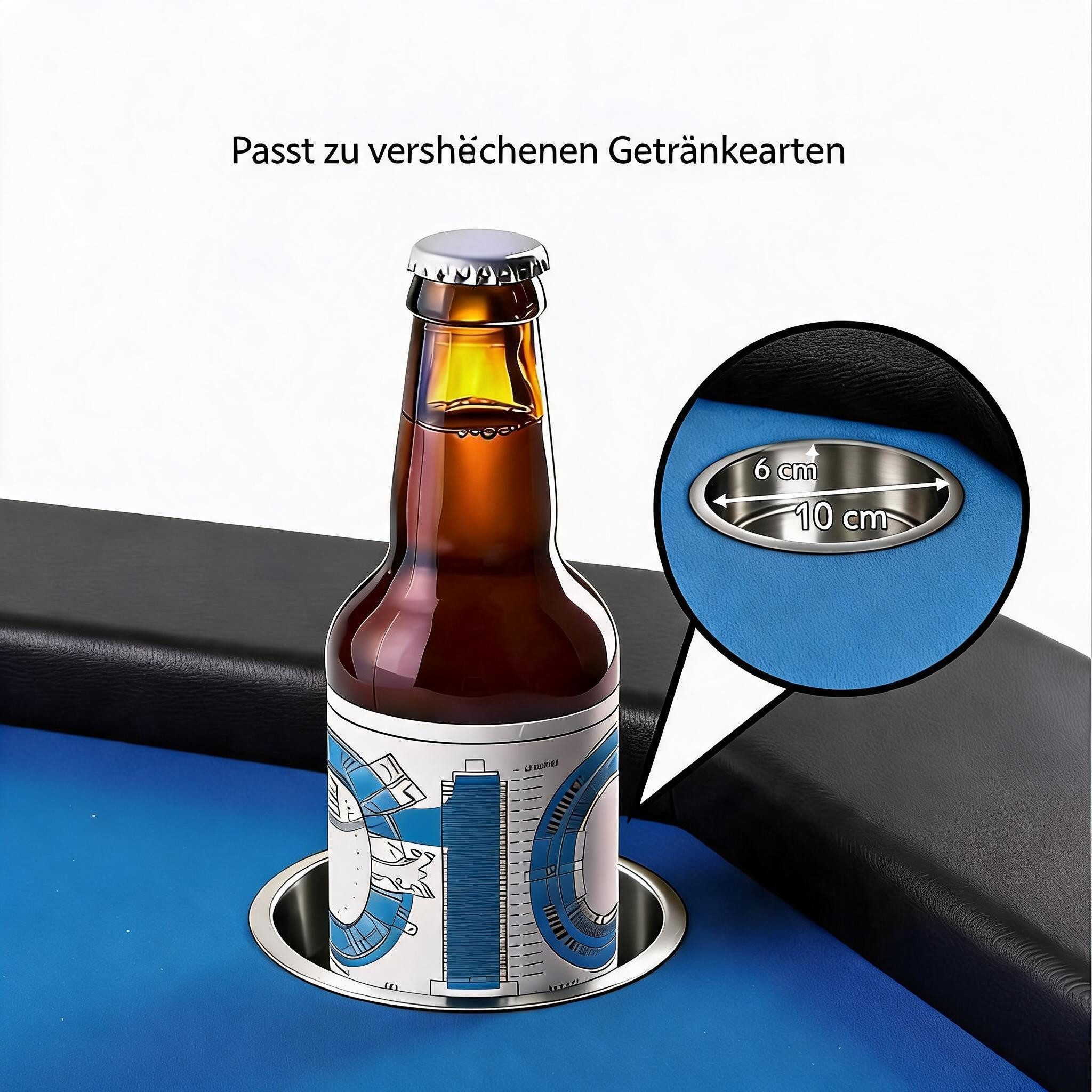 GarveeMore Spieltisch Achteckiger Gamingtisch Klapptisch Campingtisch Gartentisch, Klappbarer, wasserabweisende Oberfläche, gepolsterter Rand für 8