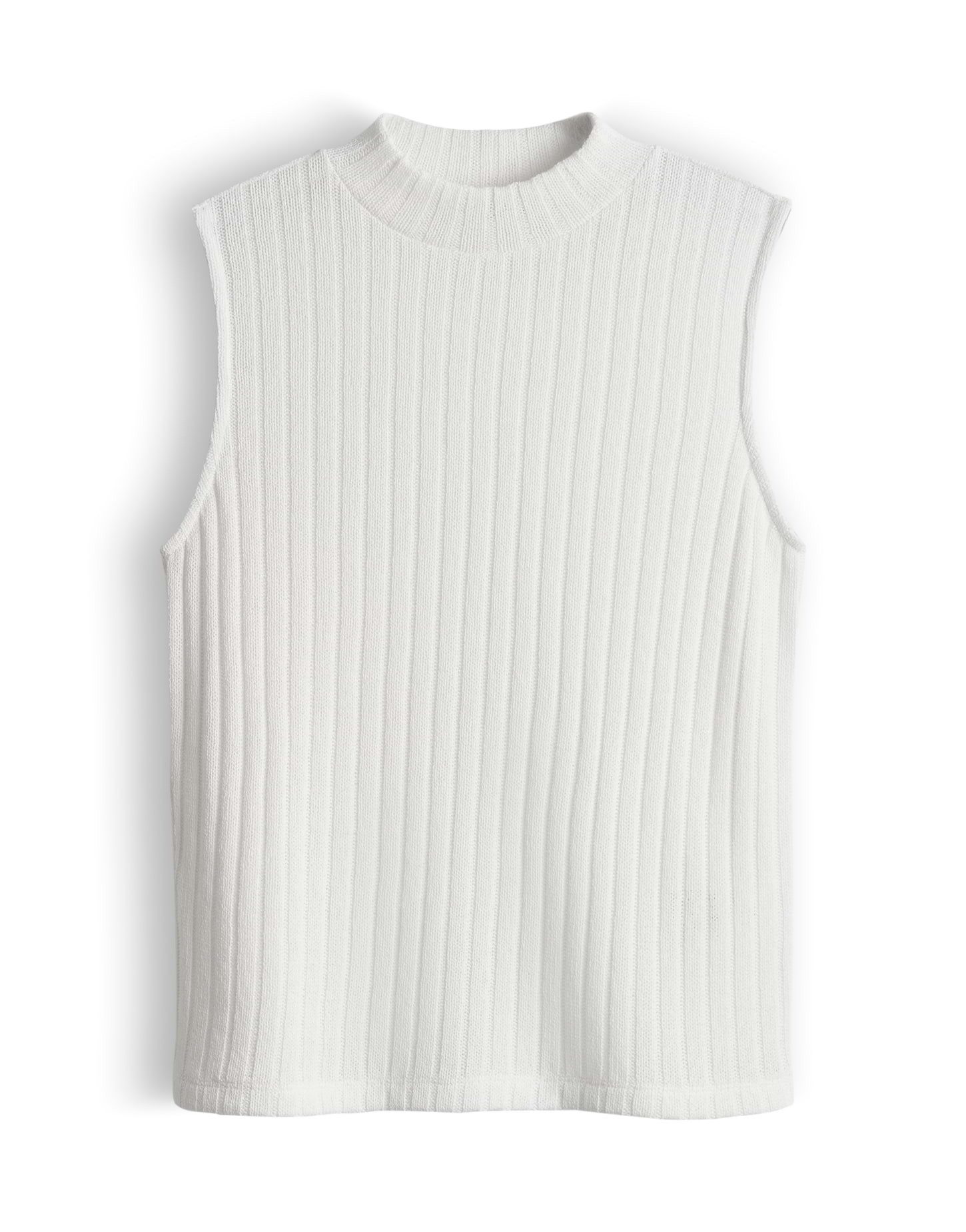 someday Sweatshirt Usodie mit Stehkragen Ärmellos mit Stehkragen, zart transparent